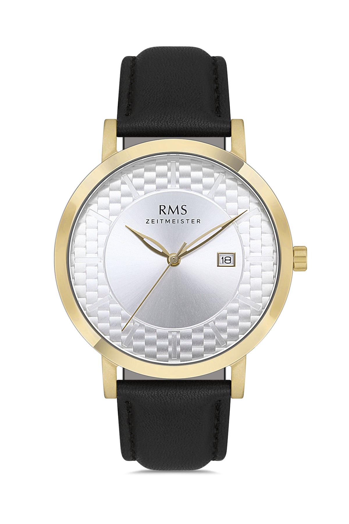 RMS Gümüş Kadran Sarı Kaplamalı Erkek Saati