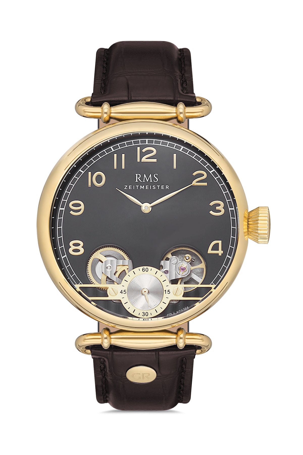 RMS GRİ KADRAN SARI KAPLAMA ERKEK SAATİ