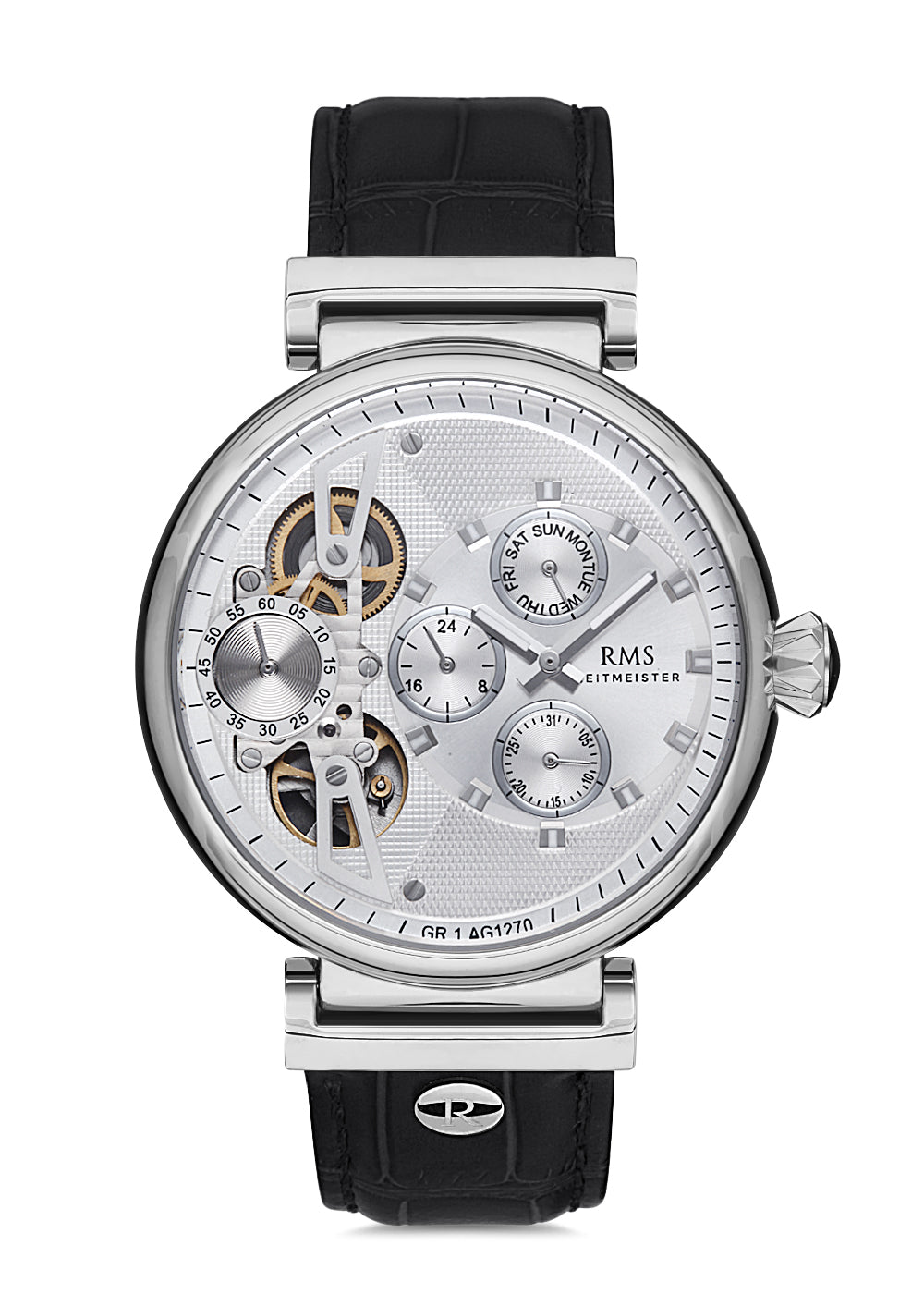 RMS SILVER DIAL SILVER PLATED MEN'S WATCH - RMS.1.AG1270.02