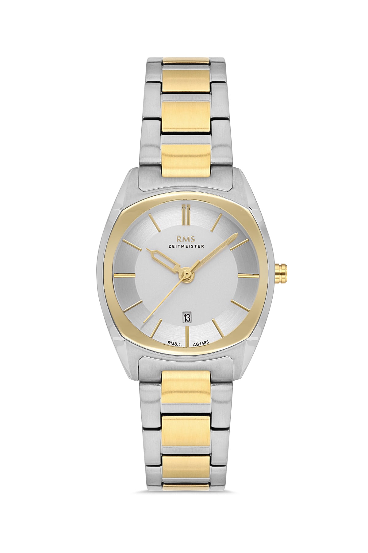 RMS Silver Dial Yellow-White Coated Women's Wristwatch - RMS.1.AG1488.03