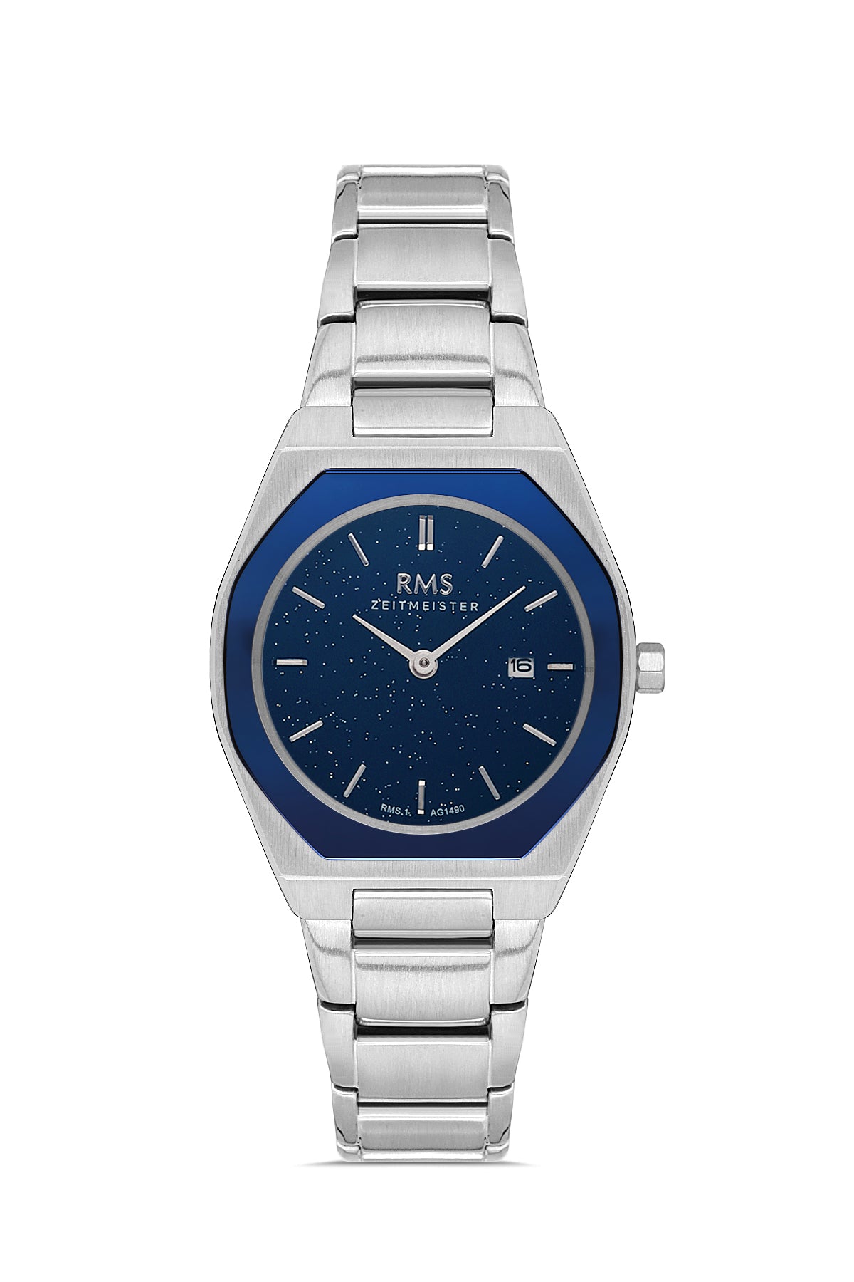 RMS Mavi Kadran Gümüş Kaplama Kadın Saati