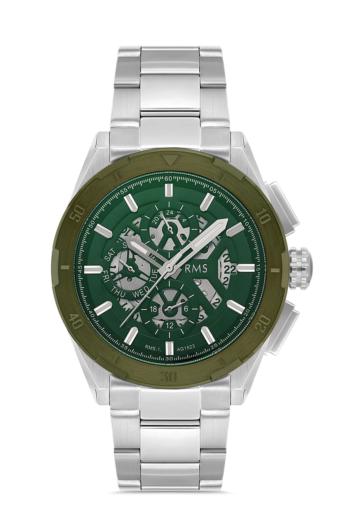RMS Yeşil Kadran Gümüş-Yeşil Kaplama Erkek Saati