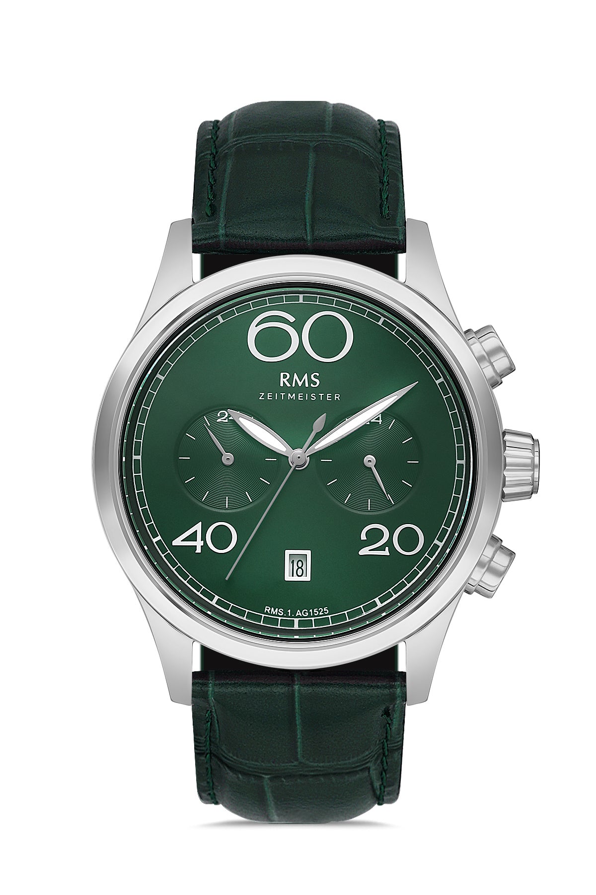 RMS Green Dial Silver Plated Men's Watch - RMS.1.AG1525.04