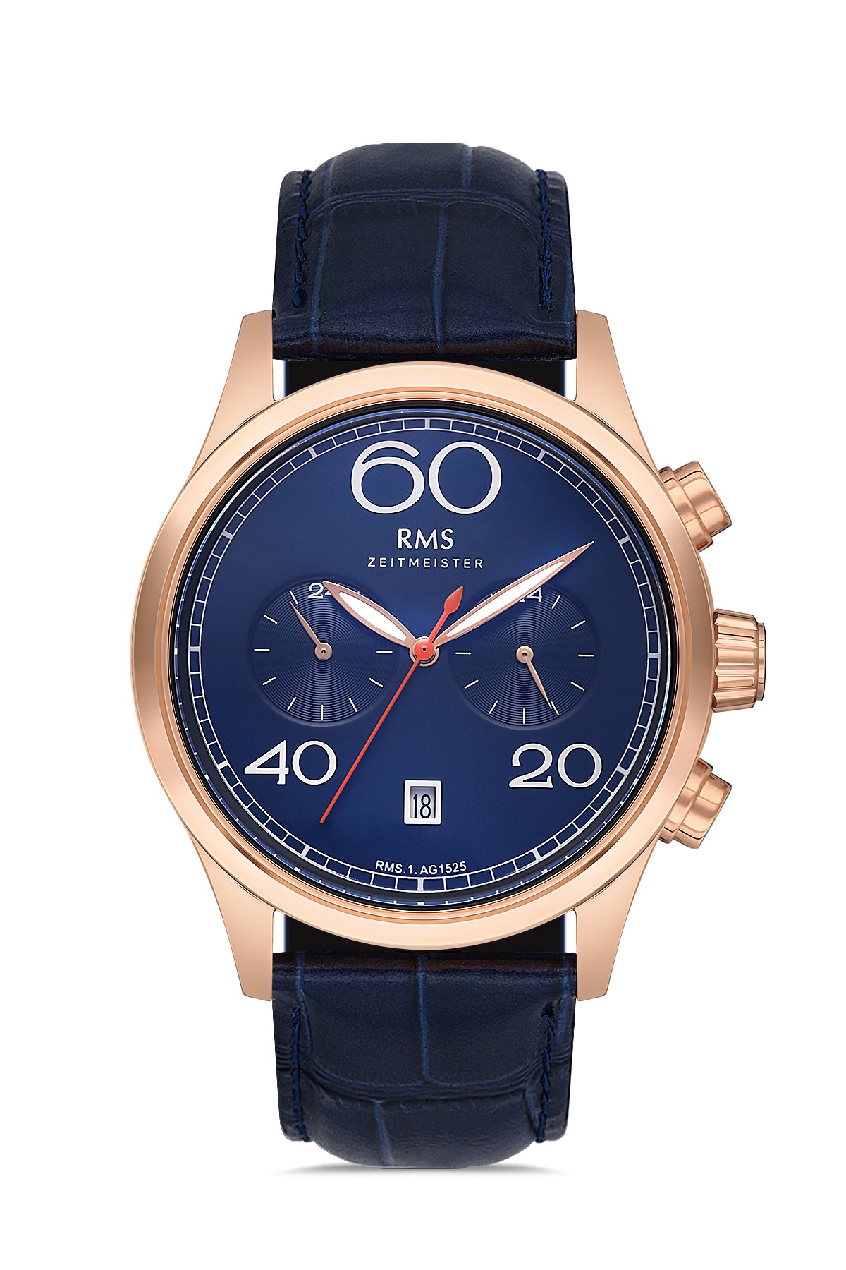 RMS Mavi Kadran Gül Kaplama Erkek Saati