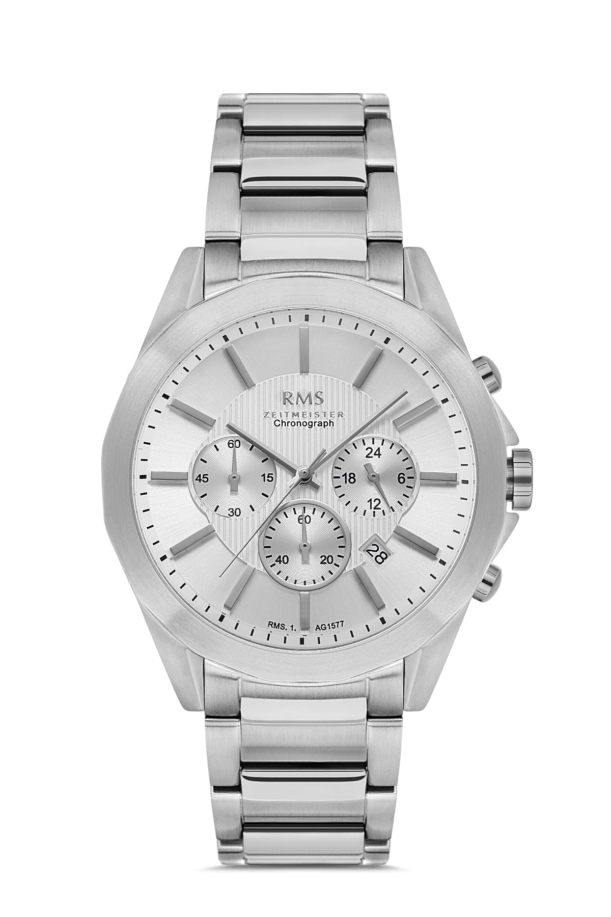 RMS Men's Watch with a Silver Dial and Silver Plating - RMS.1.AG1577.01