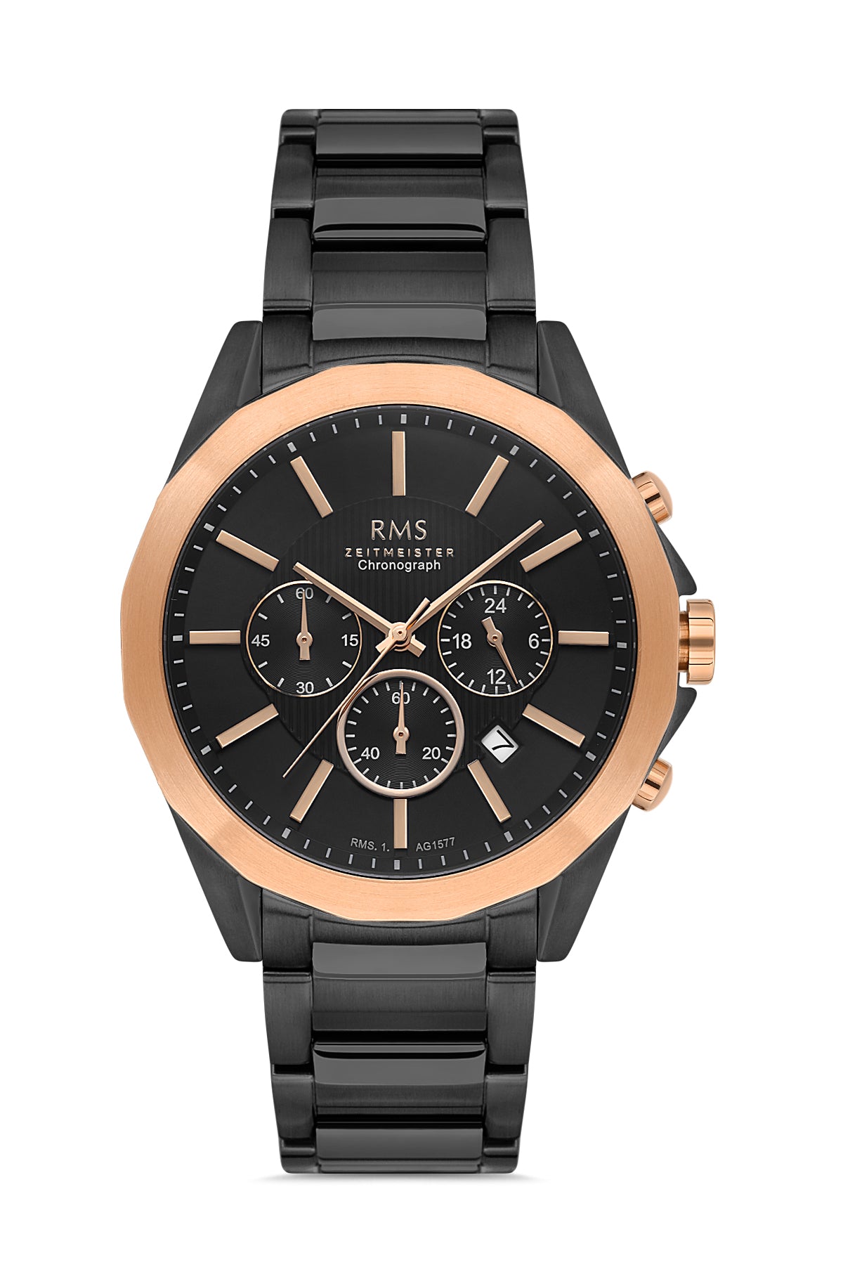 RMS Men's Watch with a Black Dial and Rose Black Plating - RMS.1.AG1577.05