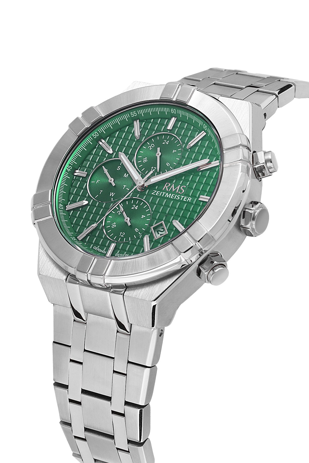 RMS Green Dial Silver Coated Men's Watch - RMS.1.AG1542.05 - 4
