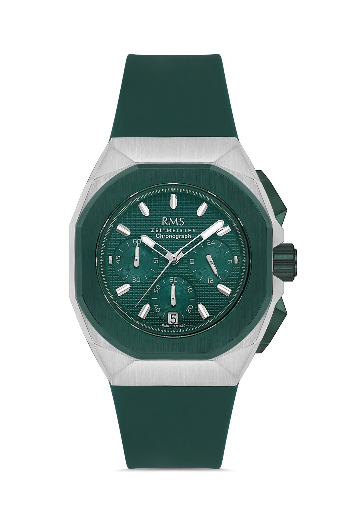 RMS Green Dial Silver-Green Plated Men's Wristwatch - RMS.1.AG1550.04
