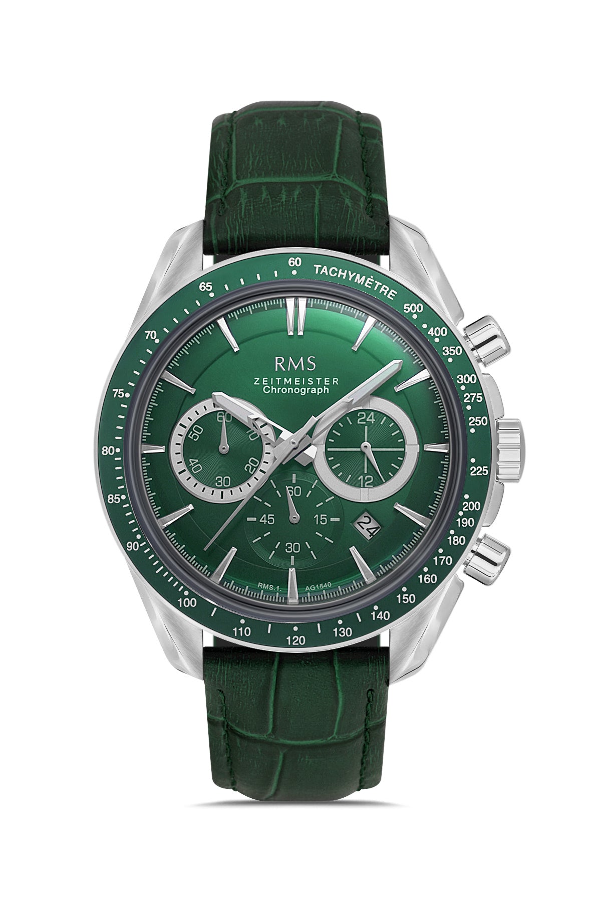 RMS Green Dial Silver-Plated Men's Watch - RMS.1.AG1540.01