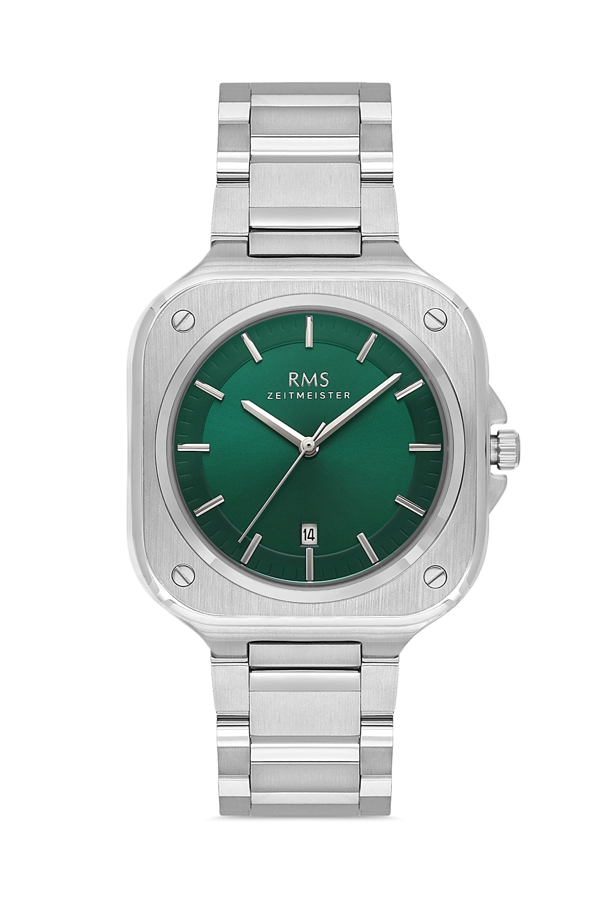 RMS YEŞİL KADRAN GÜMÜŞ KAPLAMA ERKEK SAATİ