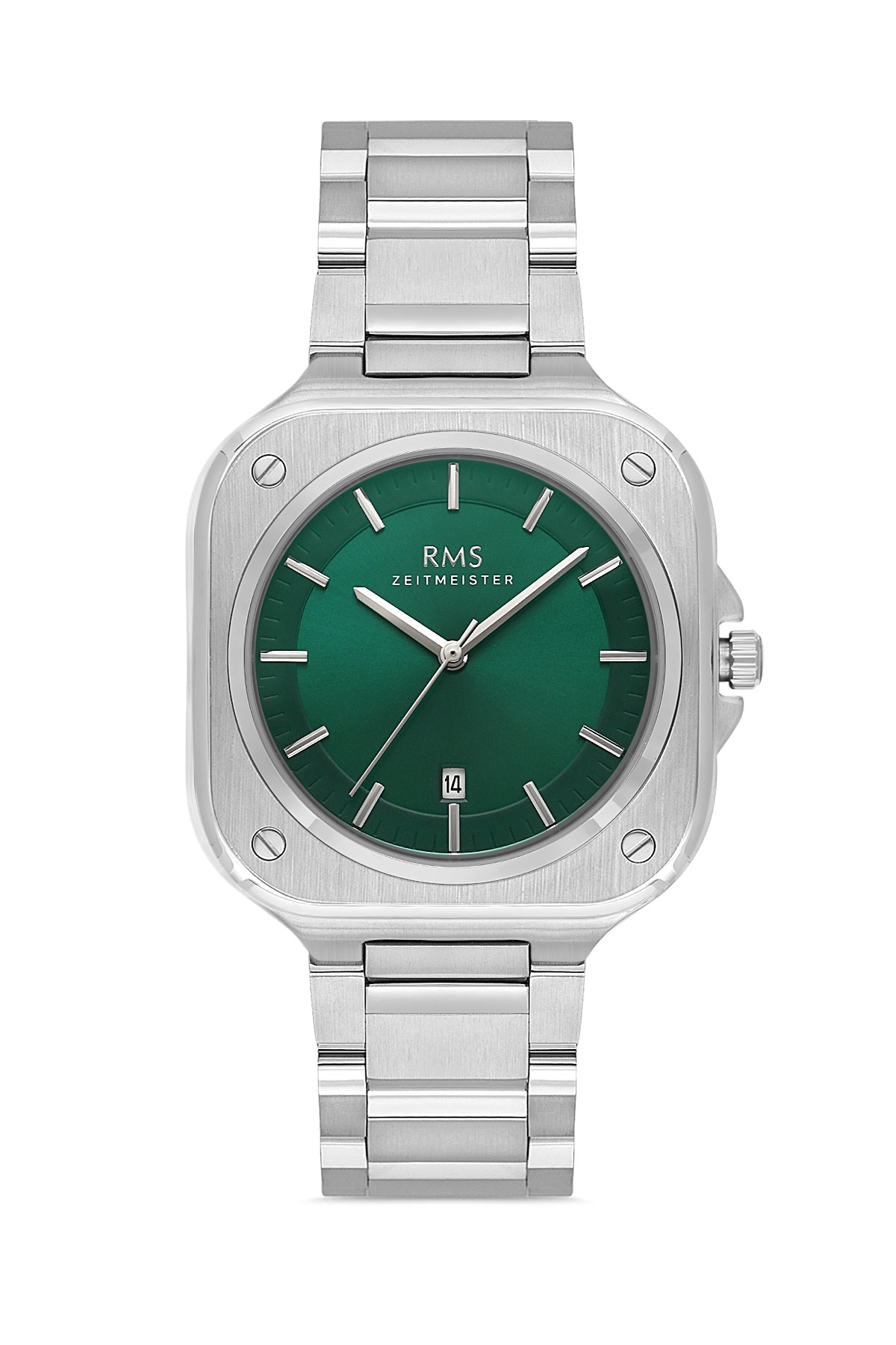 RMS YEŞİL KADRAN GÜMÜŞ KAPLAMA ERKEK SAATİ
