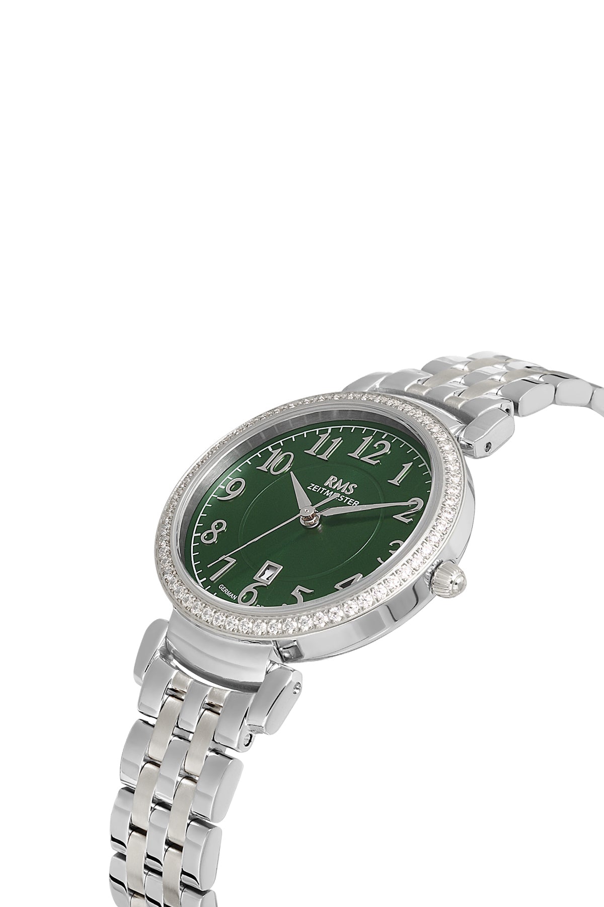RMS Silver Plated Green Dial Women's Watch - RMS.1.AG1103.08