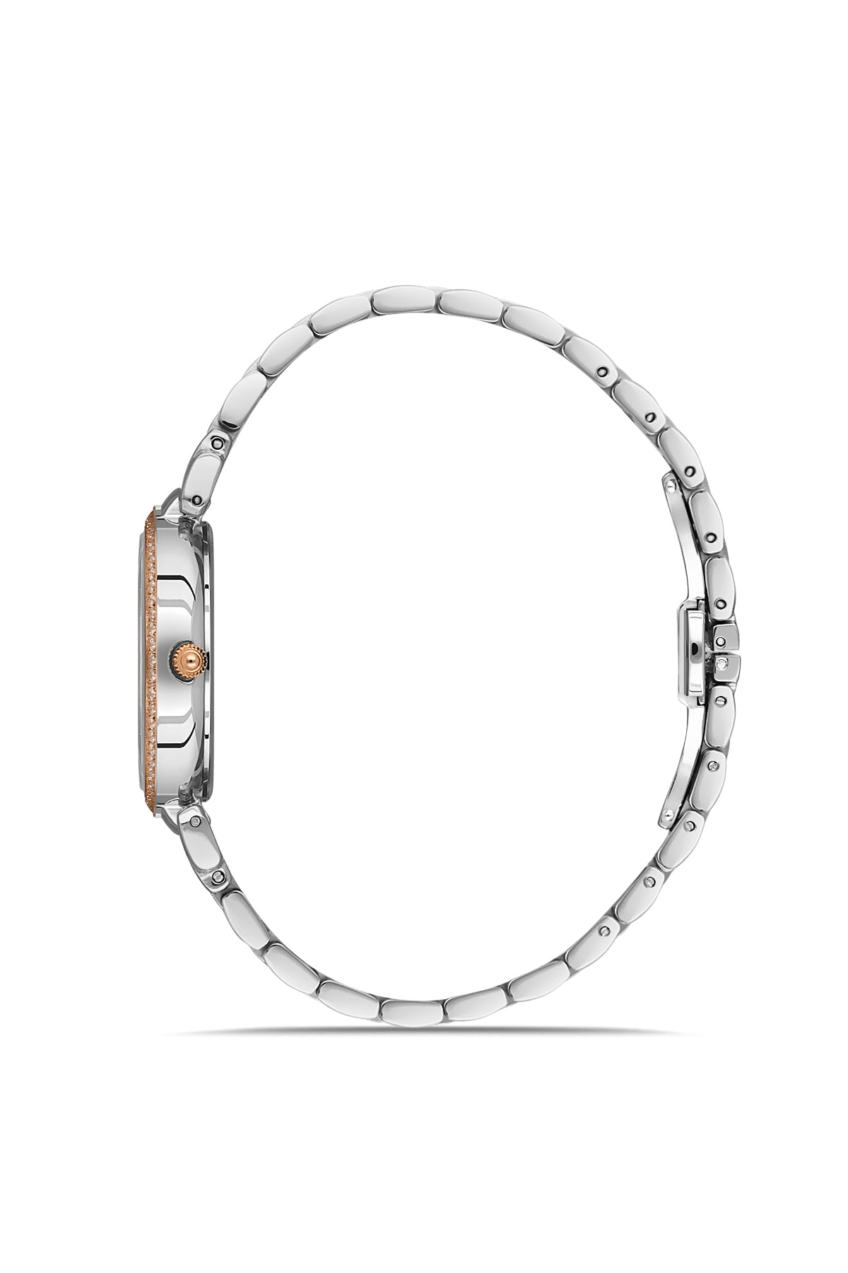 RMS Rose and Silver Plated Grey Dial Women's Watch - RMS.1.AG1103.12