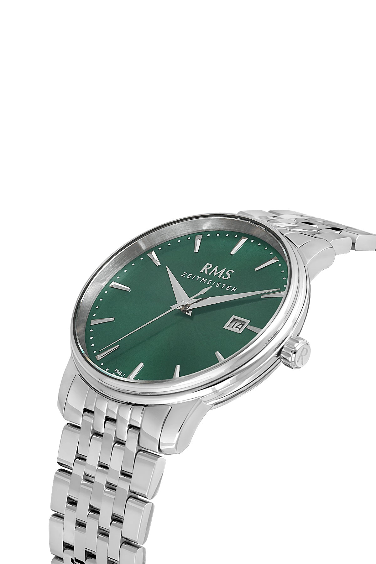 RMS Green Dial Silver Coated Men's Watch - RMS.1.AG1506.01