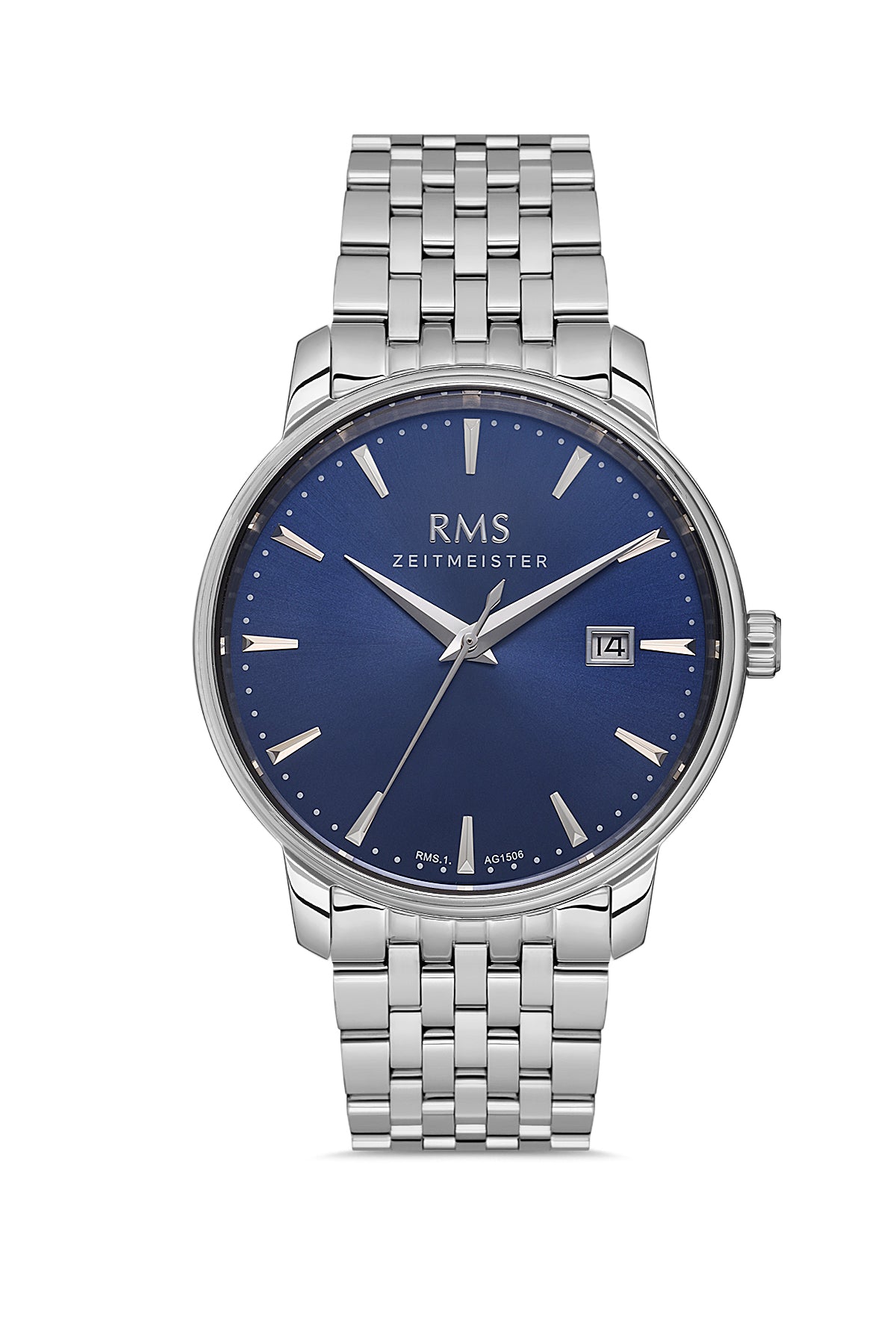 RMS Silver Plated Blue Dial Automatic Men's Watch - RMS.1.AG1506.03