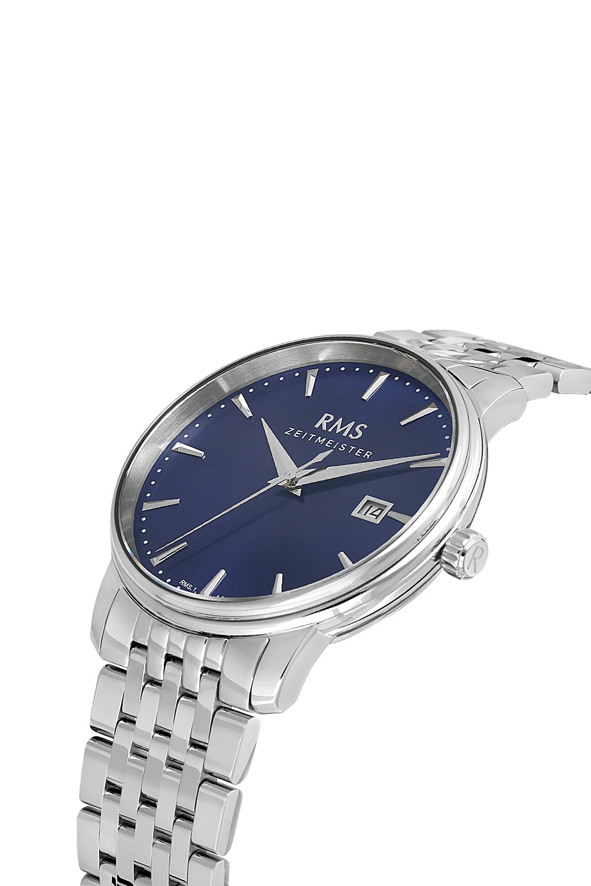 RMS Silver Plated Blue Dial Automatic Men's Watch - RMS.1.AG1506.03