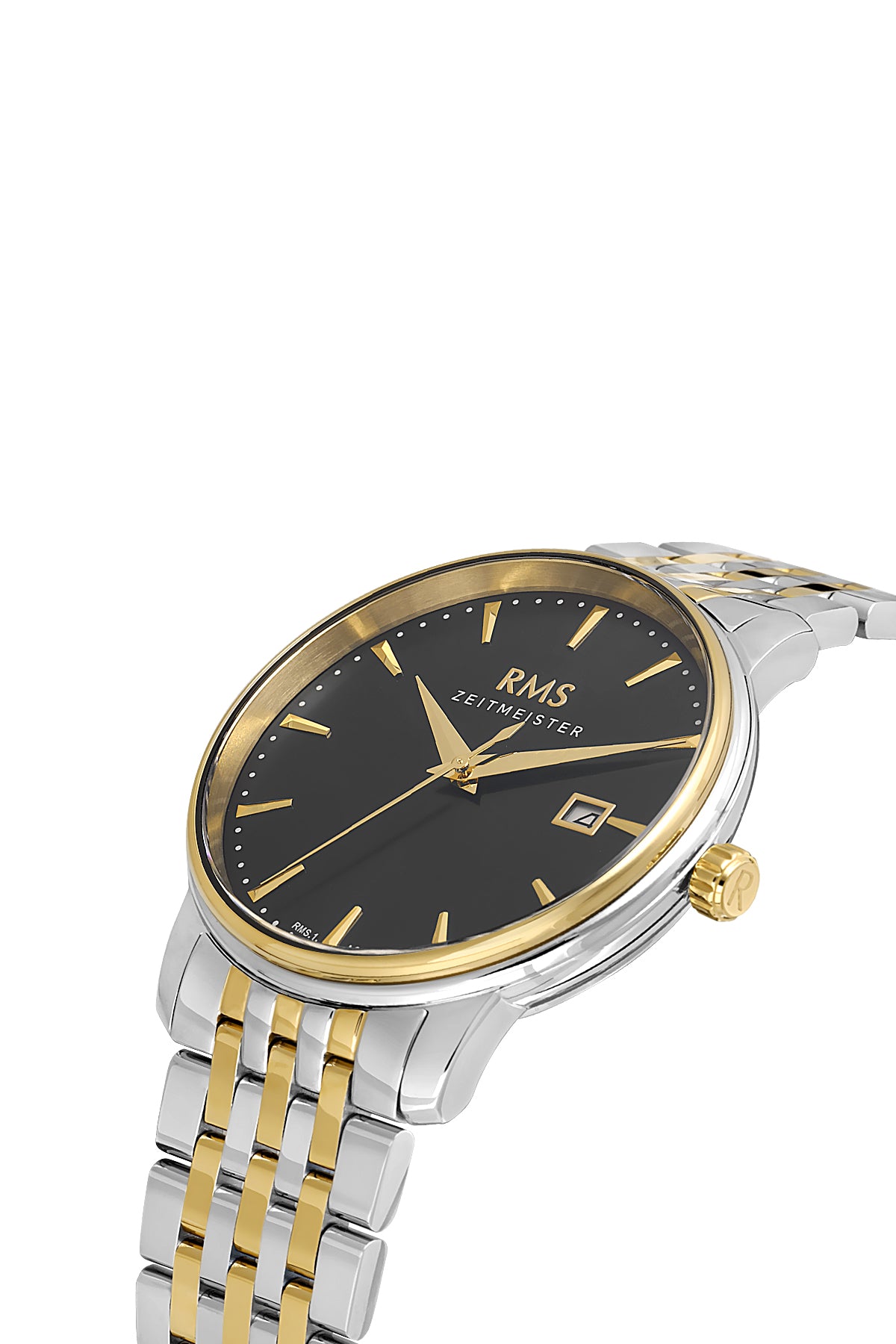 RMS Black Dial Yellow White Coated Men's Watch - RMS.1.AG1506.05