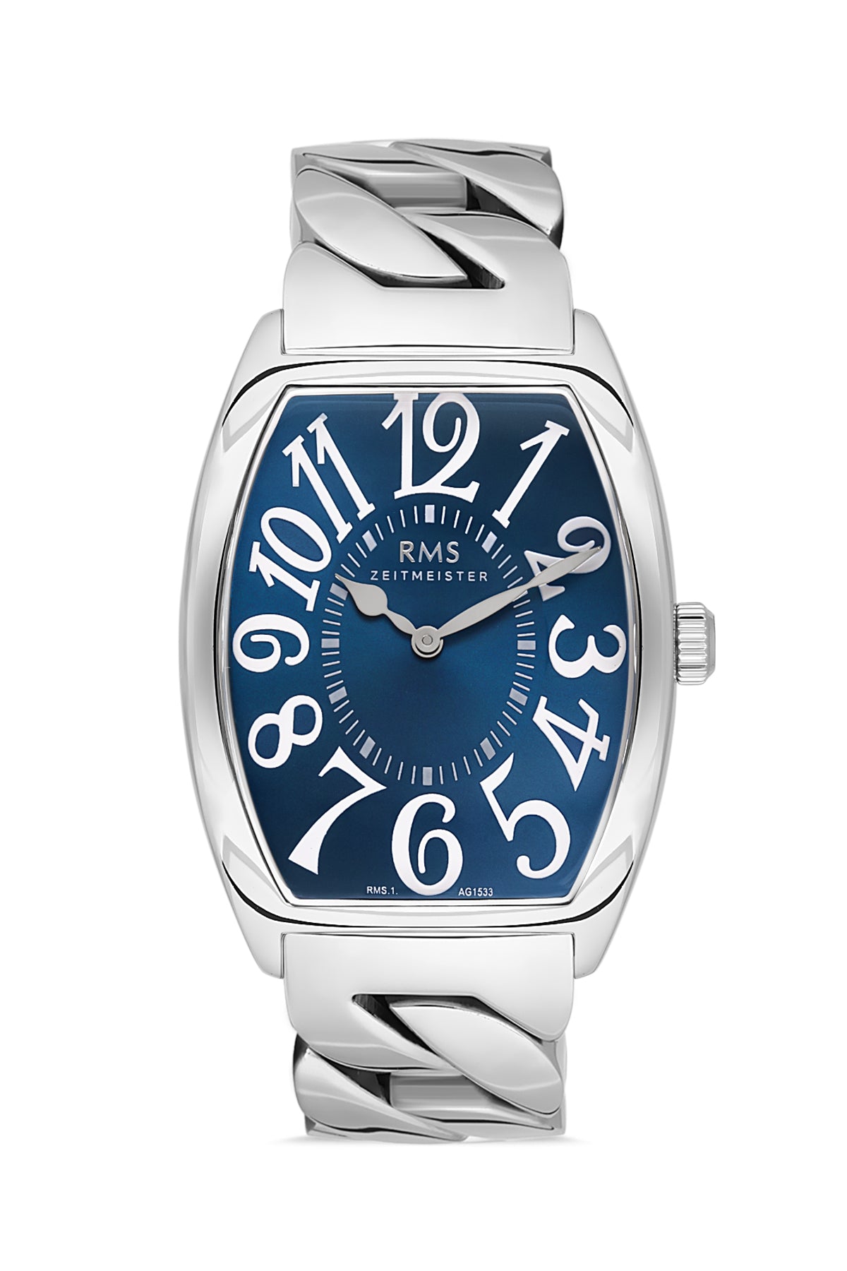 RMS Men's Blue Dial Silver Stainless Steel Watch - RMS.1.AG1533.03