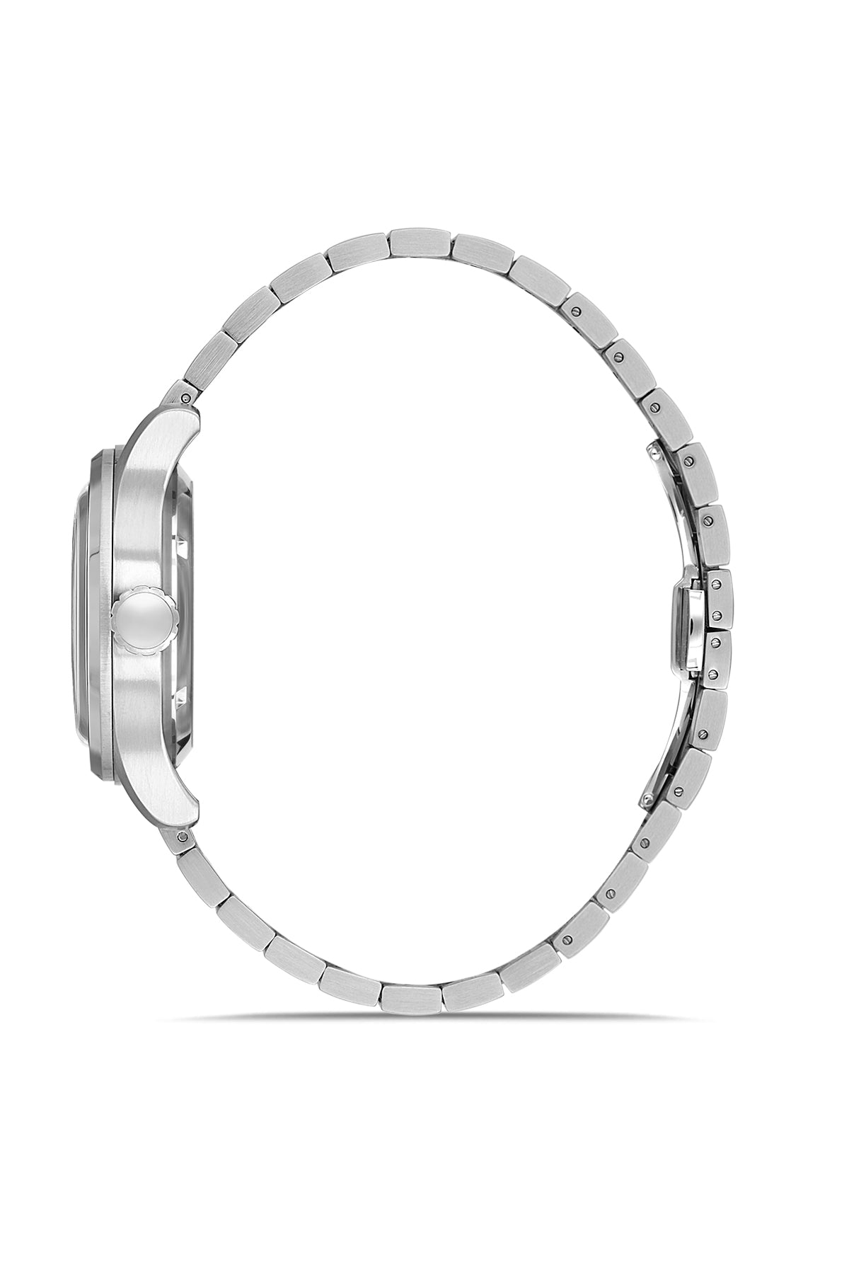 RMS Zeitmeister RMS.1.AG1582.10 men's watch with salmon dial, silver case and genuine leather strap – side view