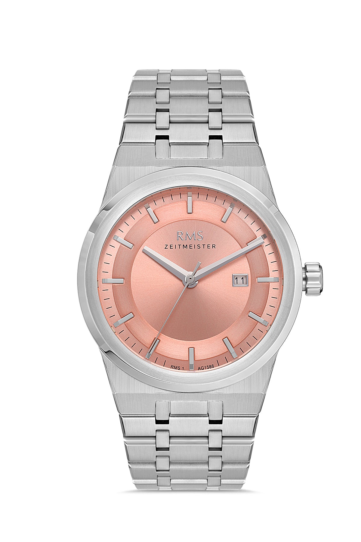 Salmon Dial Silver Men's Watch RMS.1.AG1586.06 | RMS Zeitmeister