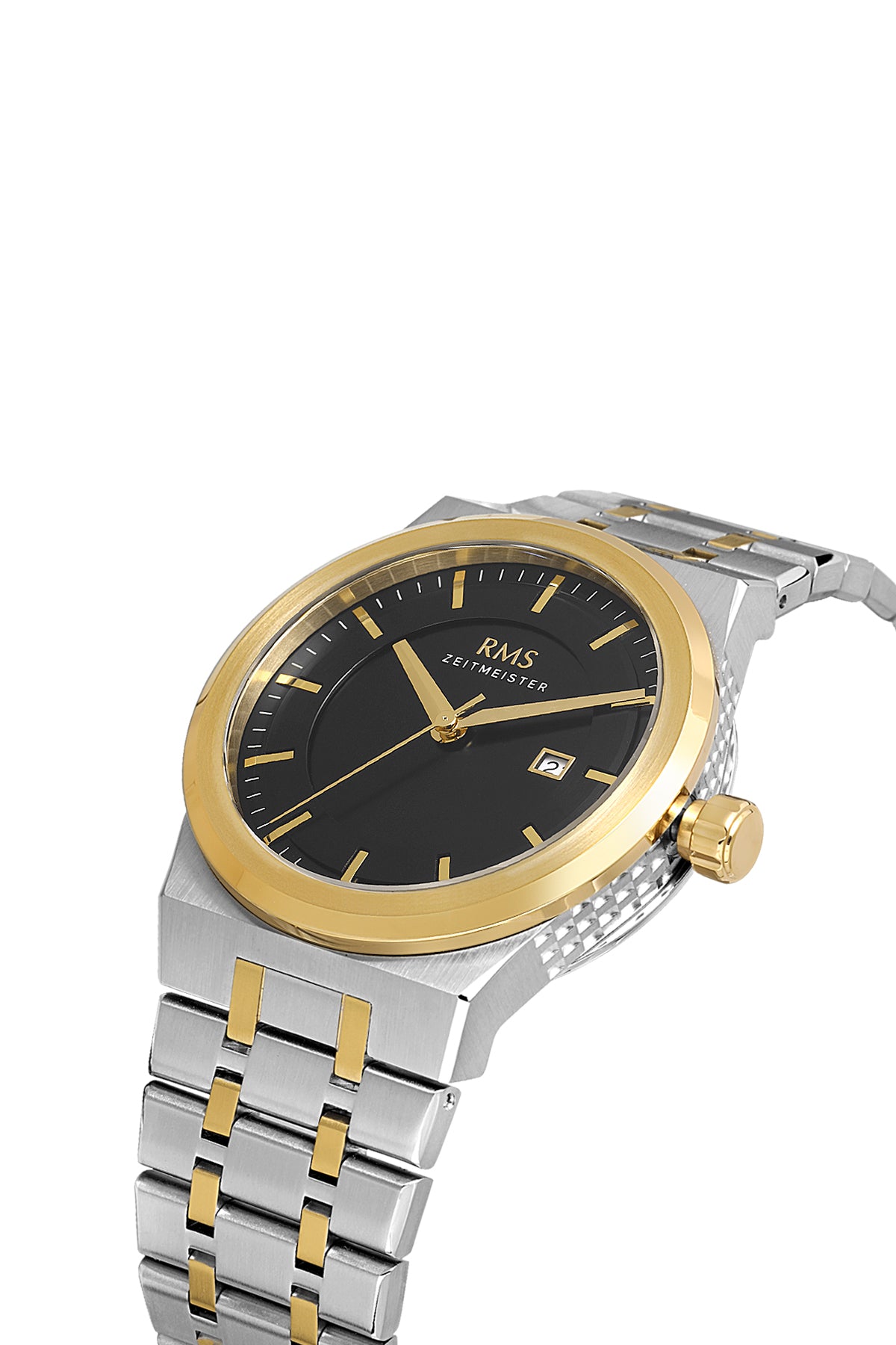 RMS Black Dial Yellow White Coated Men's Watch - RMS.1.AG1586.07 - 3