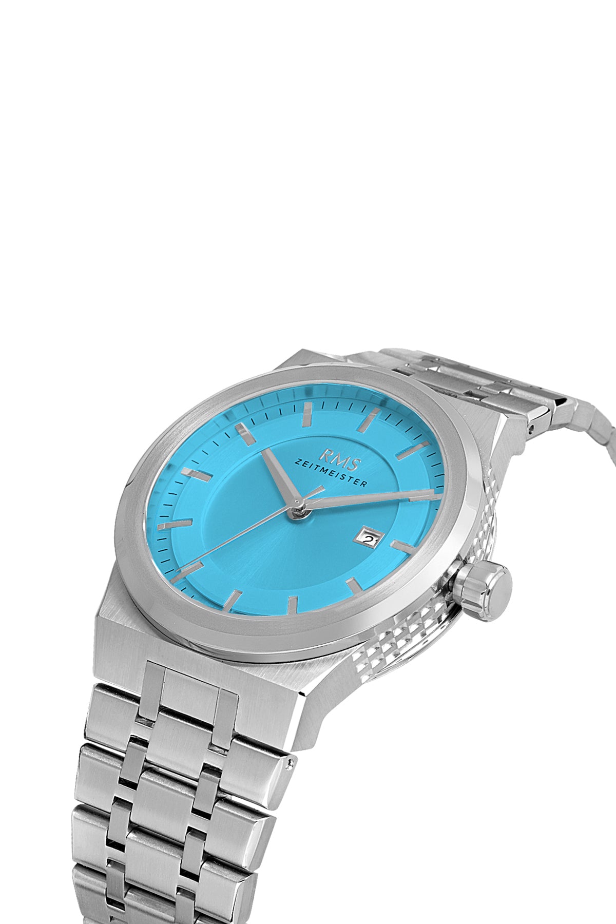 RMS Turquoise Dial Silver Coated Men's Watch - RMS.1.AG1586.08