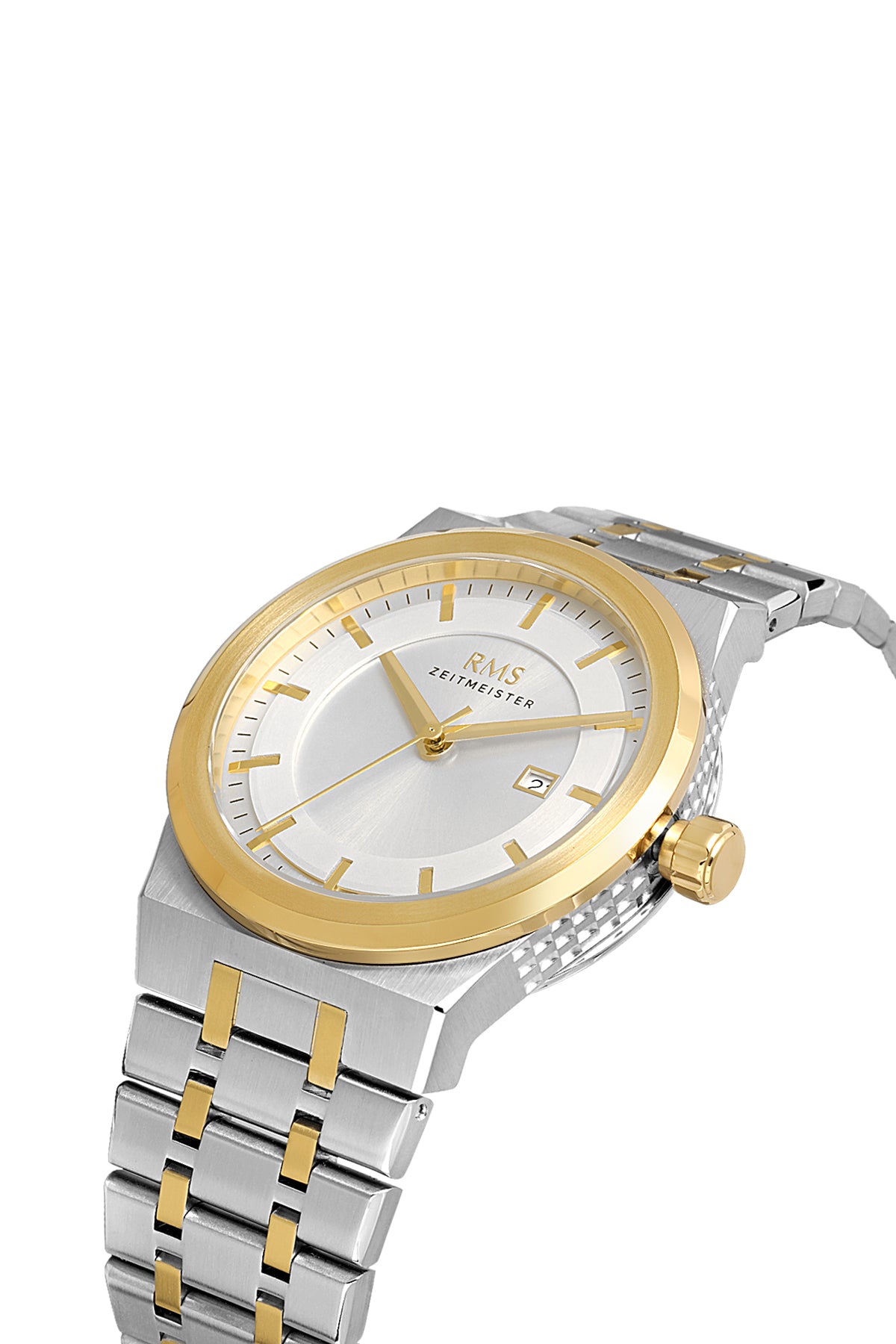 RMS Silver Dial Yellow White Coated Men's Watch - RMS.1.AG1586.09