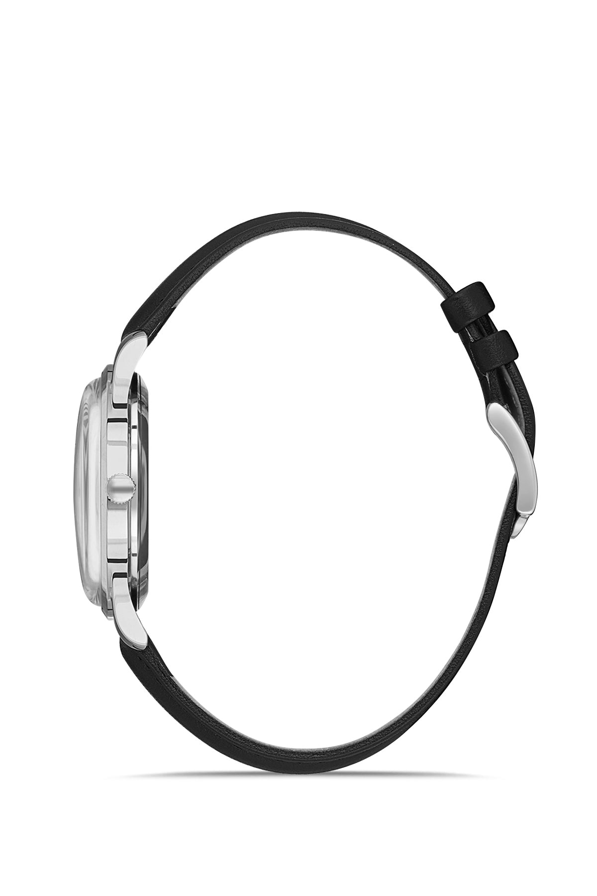 RMS Black Dial Silver Coated Men's Watch - RMS.1.AG1611.03