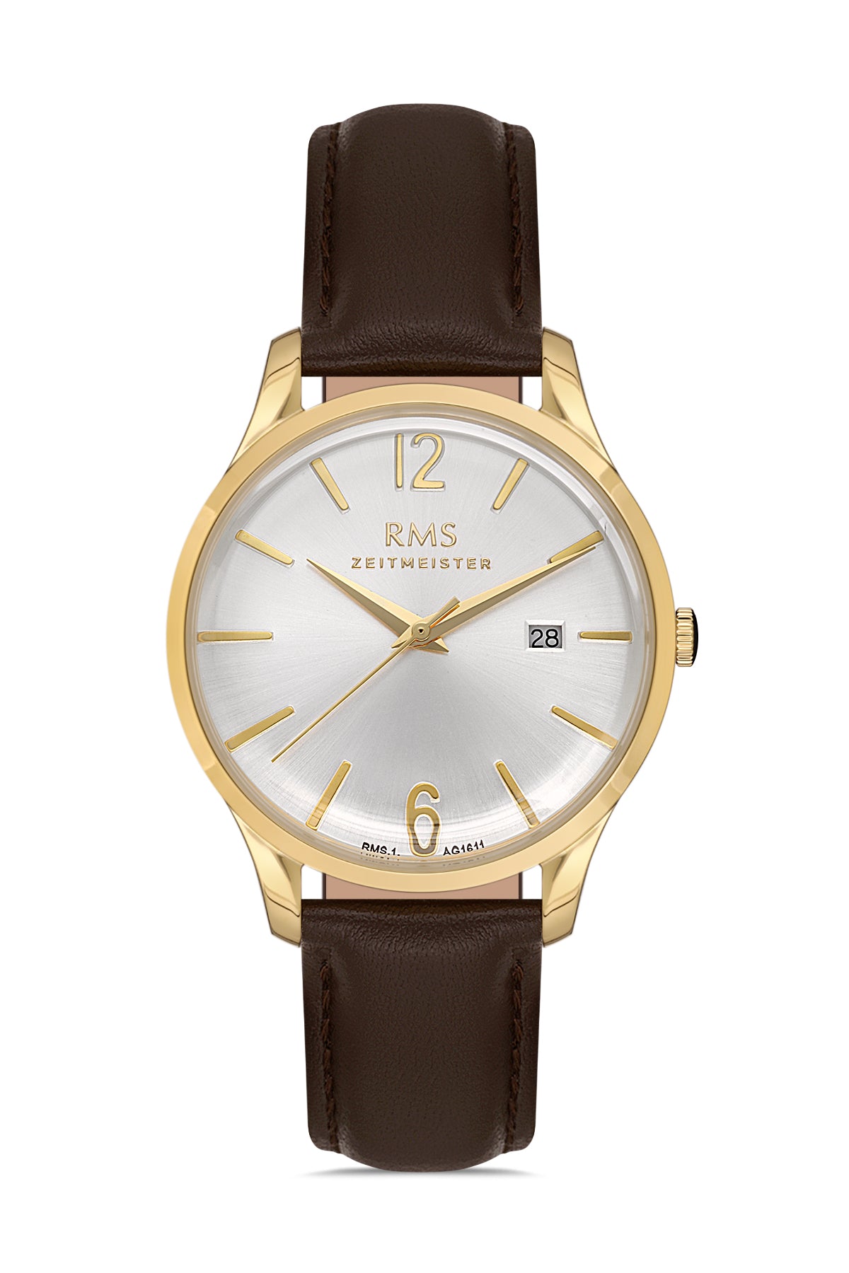 RMS Silver Dial Yellow Coated Men's Watch - RMS.1.AG1611.05