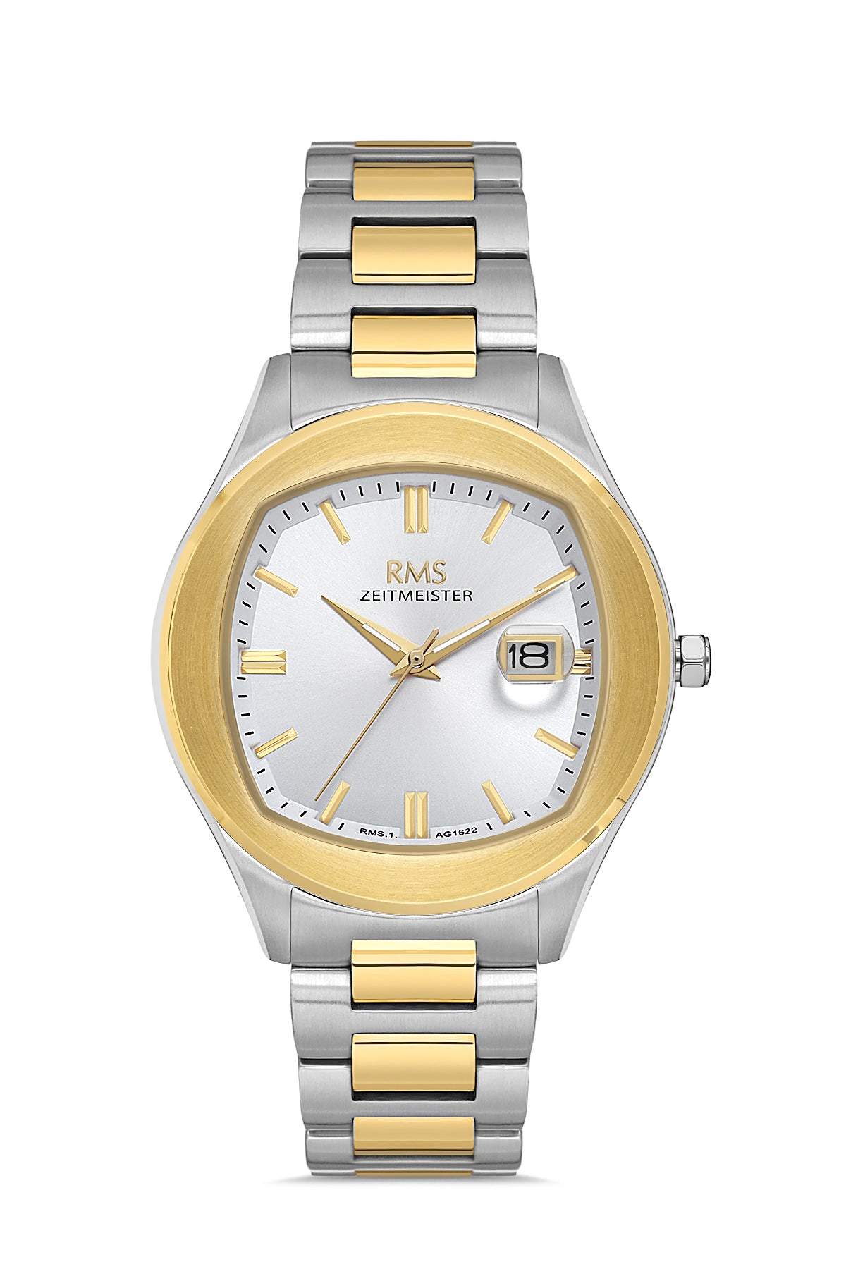 RMS Two-Tone Gold and Silver Plated Silver Dial Men's Watch - RMS.1.AG1622.06