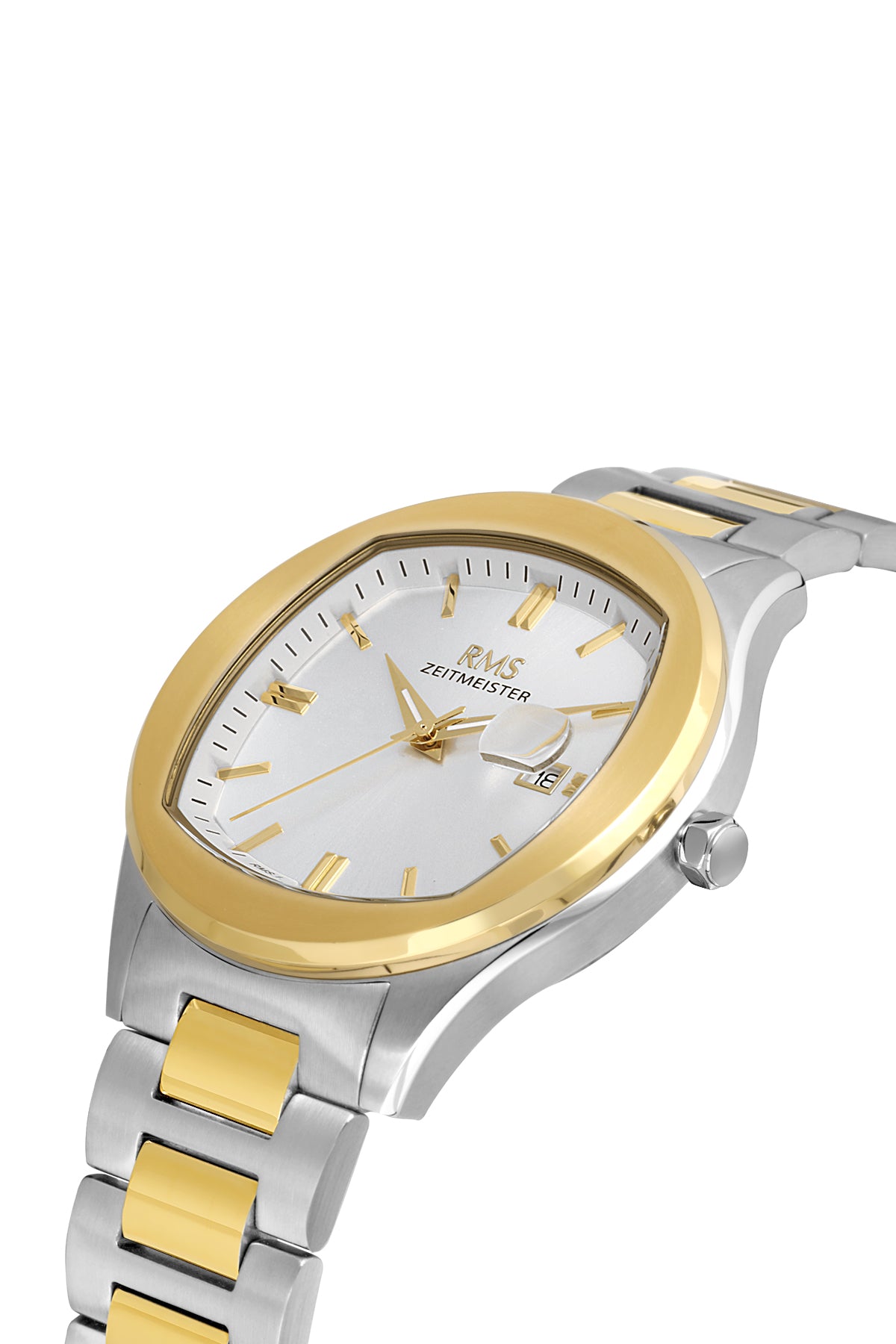 RMS Two-Tone Gold and Silver Plated Silver Dial Men's Watch - RMS.1.AG1622.06