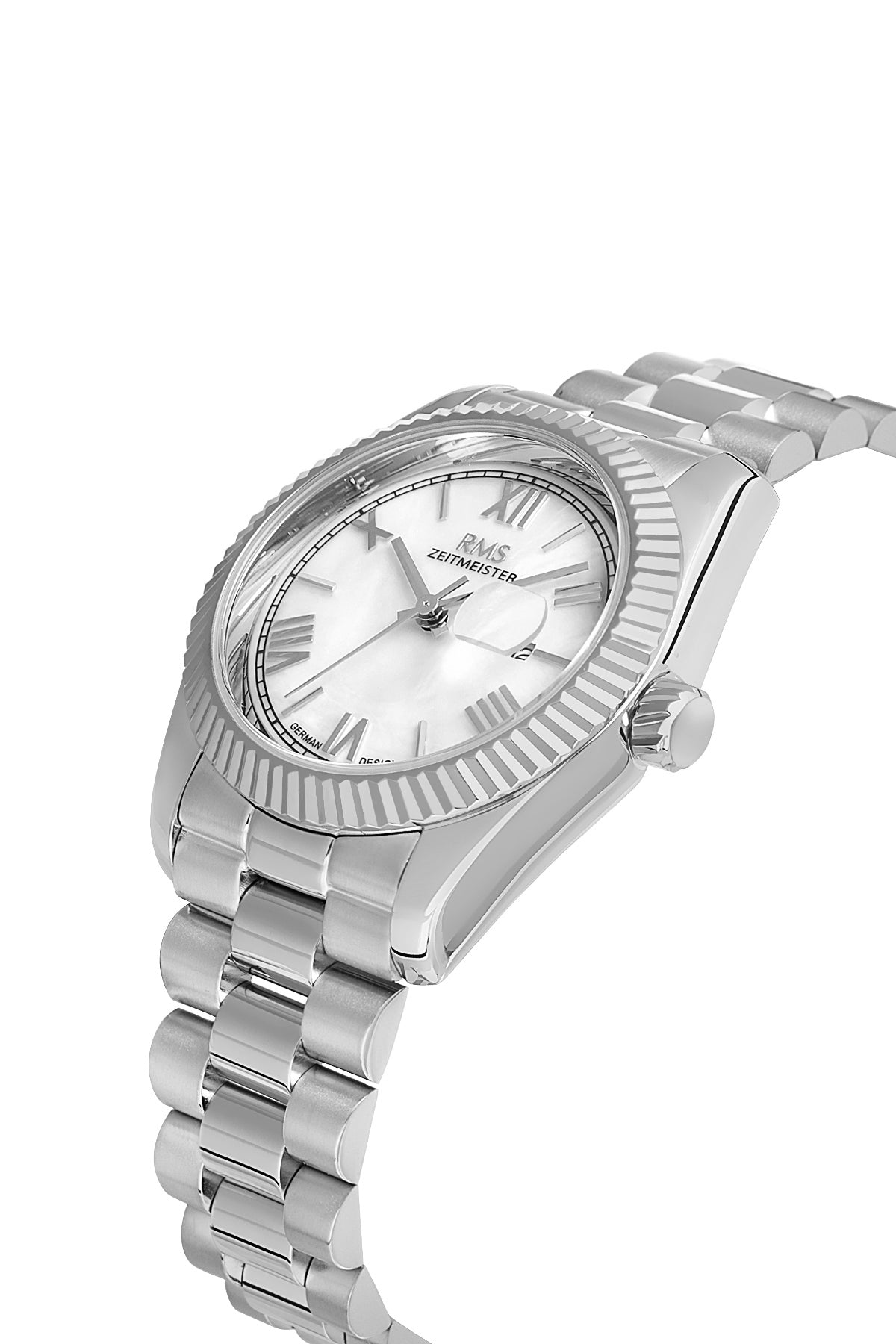 RMS Women's With Date Silver Dial Silver Stainless Steel Watch - RMS.1.AG1642.01