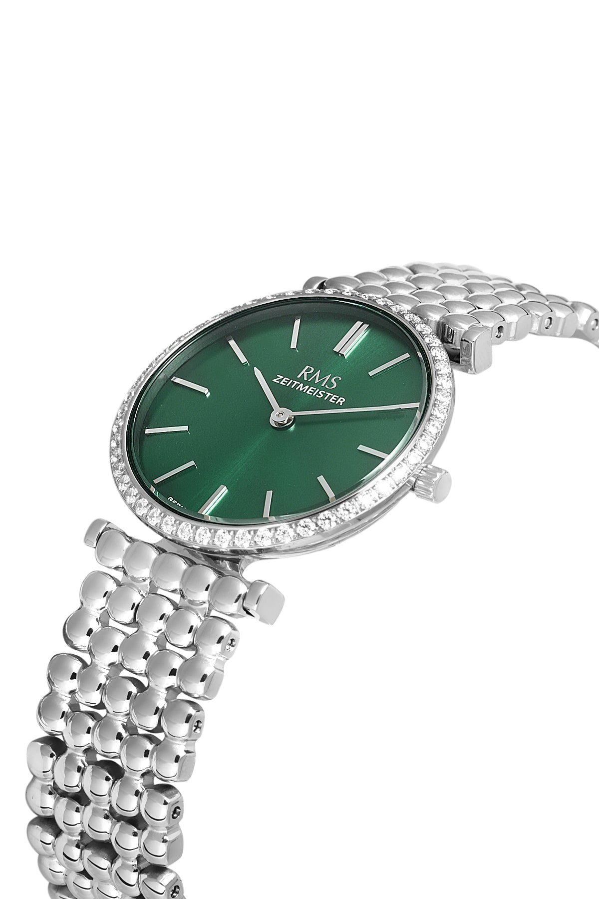 RMS Silver Plated Green Dial Women's Watch - RMS.1.AG1646.04
