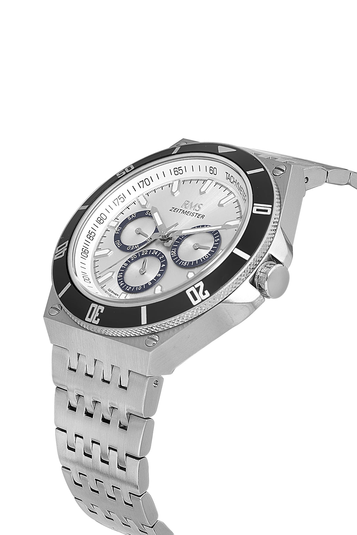 RMS Silver Dial Silver Coated Men's Watch - RMS.1.AG1409.07