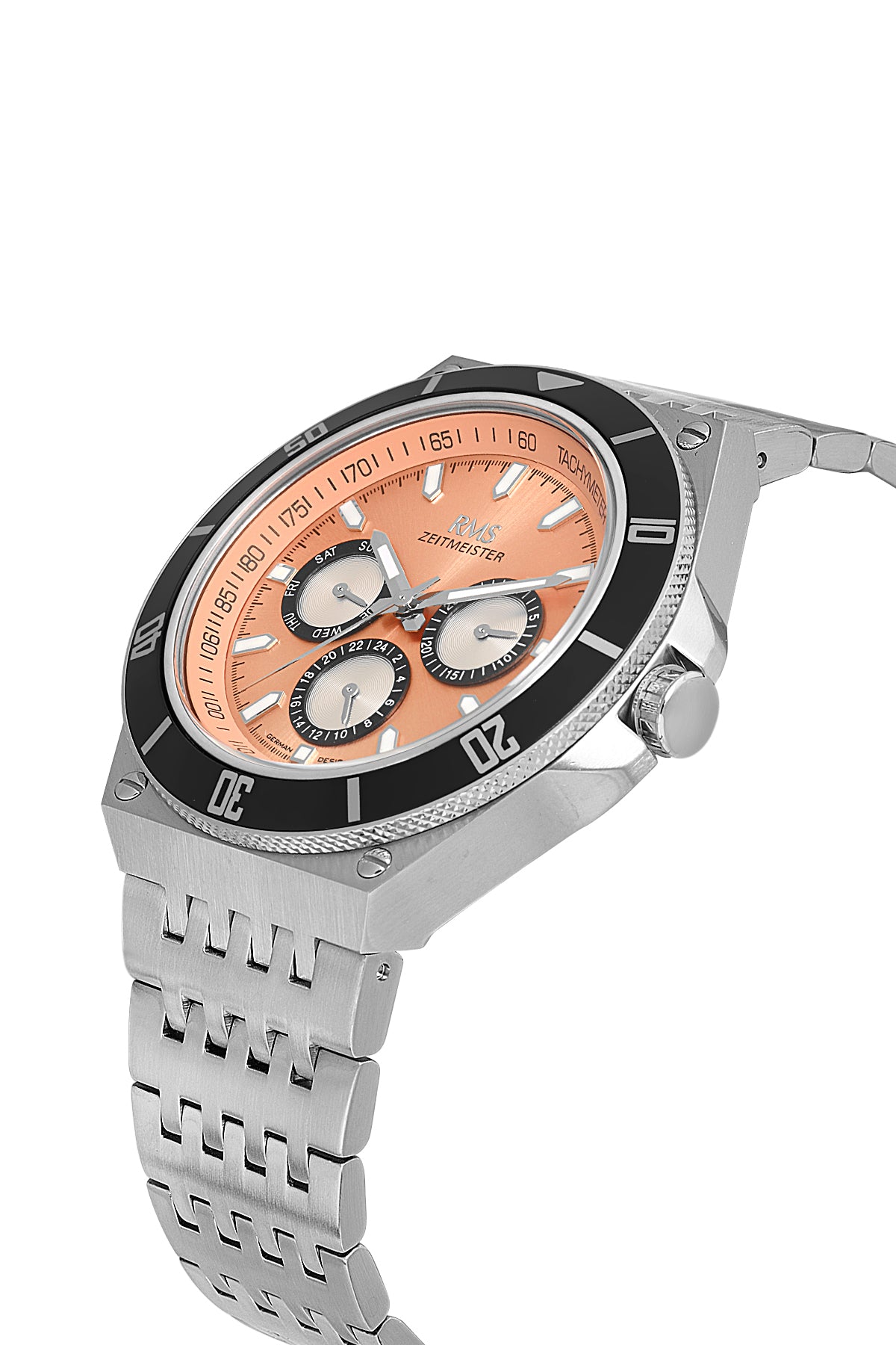 RMS Salmon Dial Silver Coated Men's Watch - RMS.1.AG1409.08 - 3