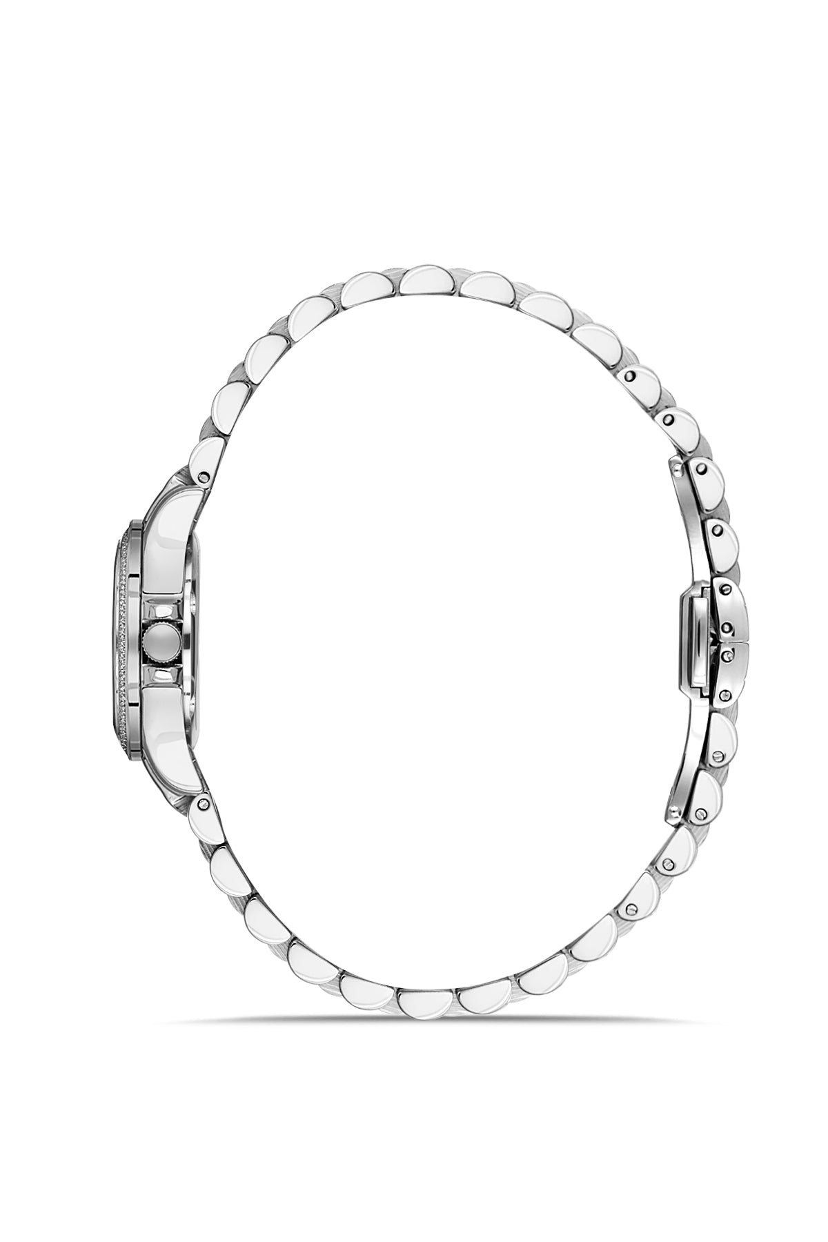 RMS Black Dial Silver Coated Women's Watch - RMS.1.AG1604.02