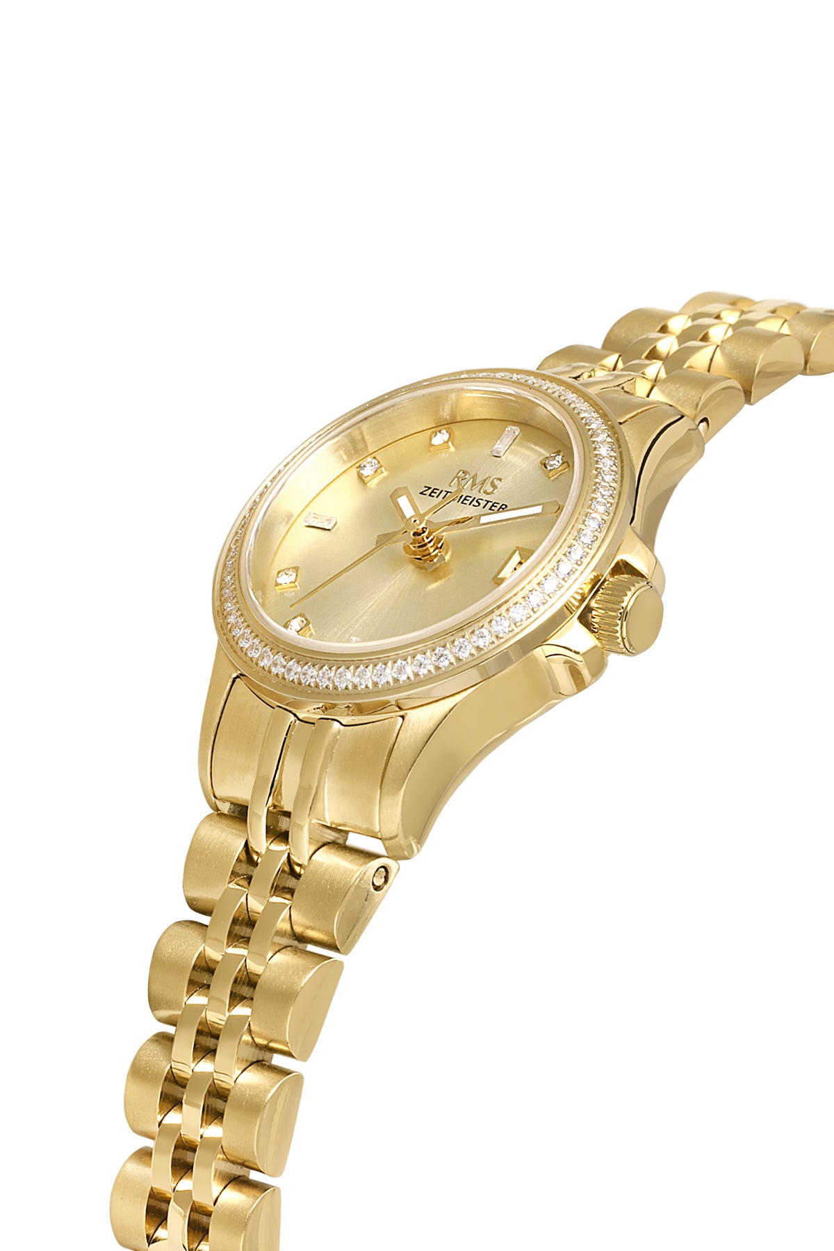 RMS Silver Dial Yellow Coated Women's Watch - RMS.1.AG1604.06