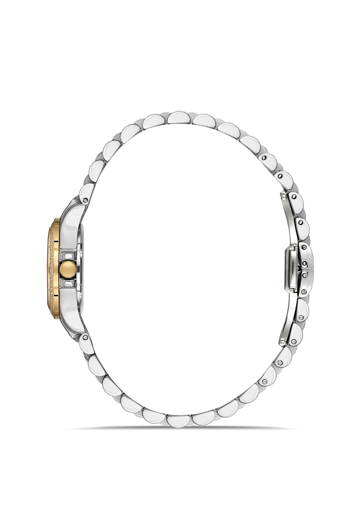 RMS Black Dial Yellow White Coated Women's Watch - RMS.1.AG1604.08