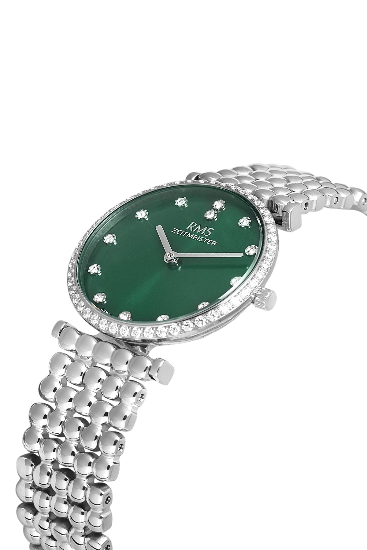 RMS Women's Green Dial Silver Stainless Steel Watch - RMS.1.AG1647.04