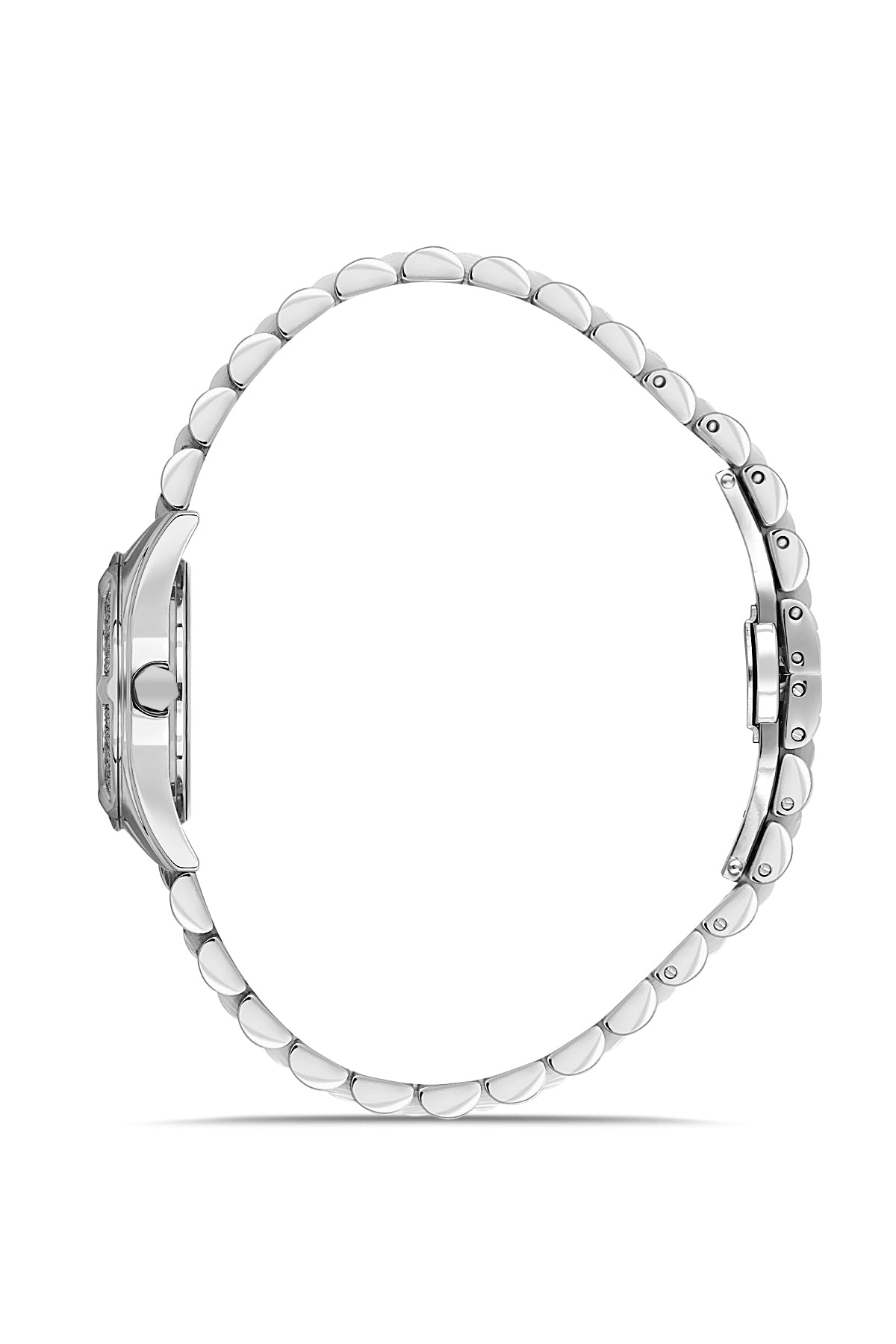 RMS Black Dial Silver Coated Women's Watch - RMS.1.AG1605.02