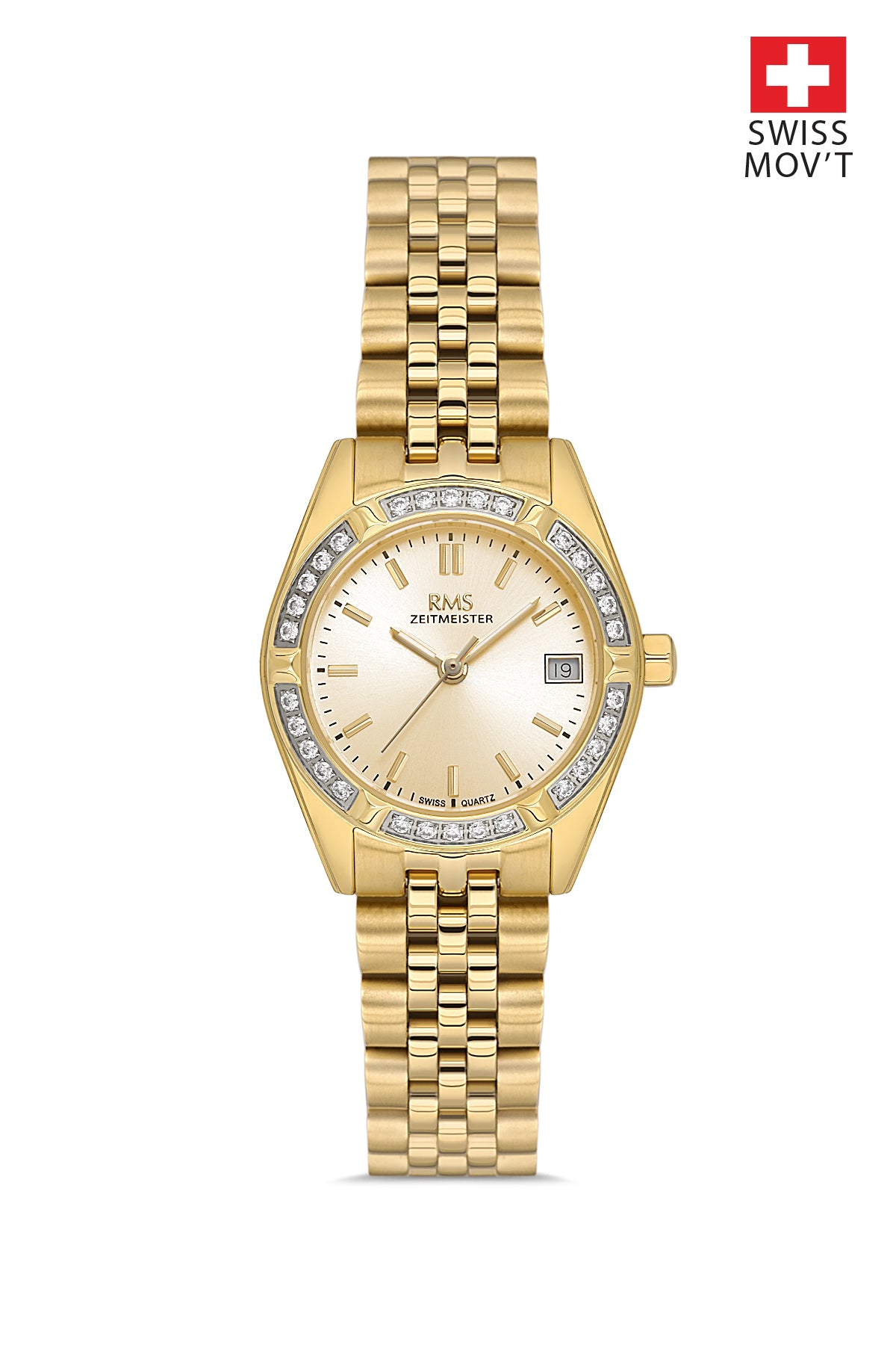 RMS Yellow Dial Yellow White Coated Women's Watch - RMS.1.AG1605.05