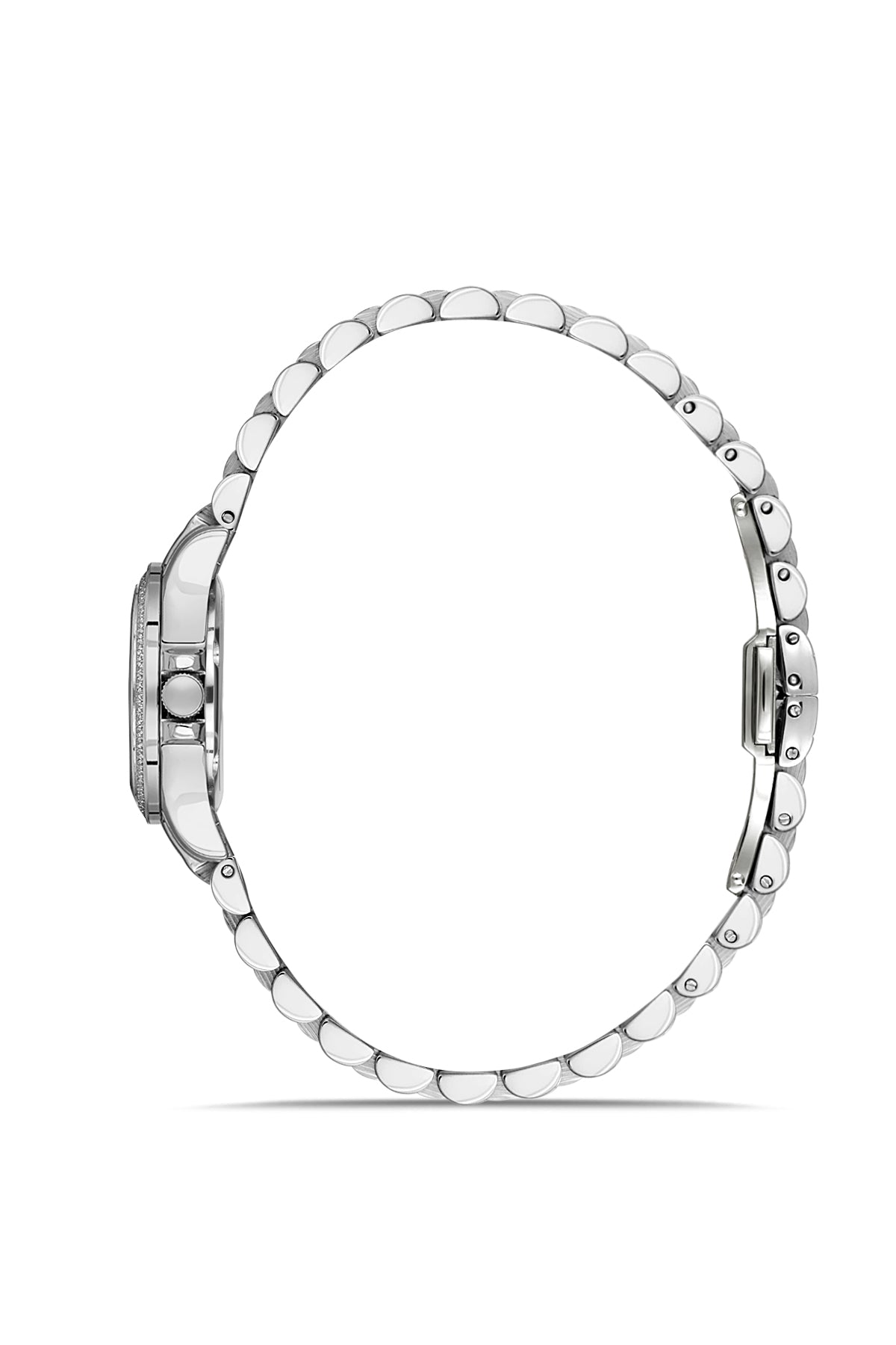 RMS Red Dial Silver Coated Women's Watch - RMS.1.AG1604.04