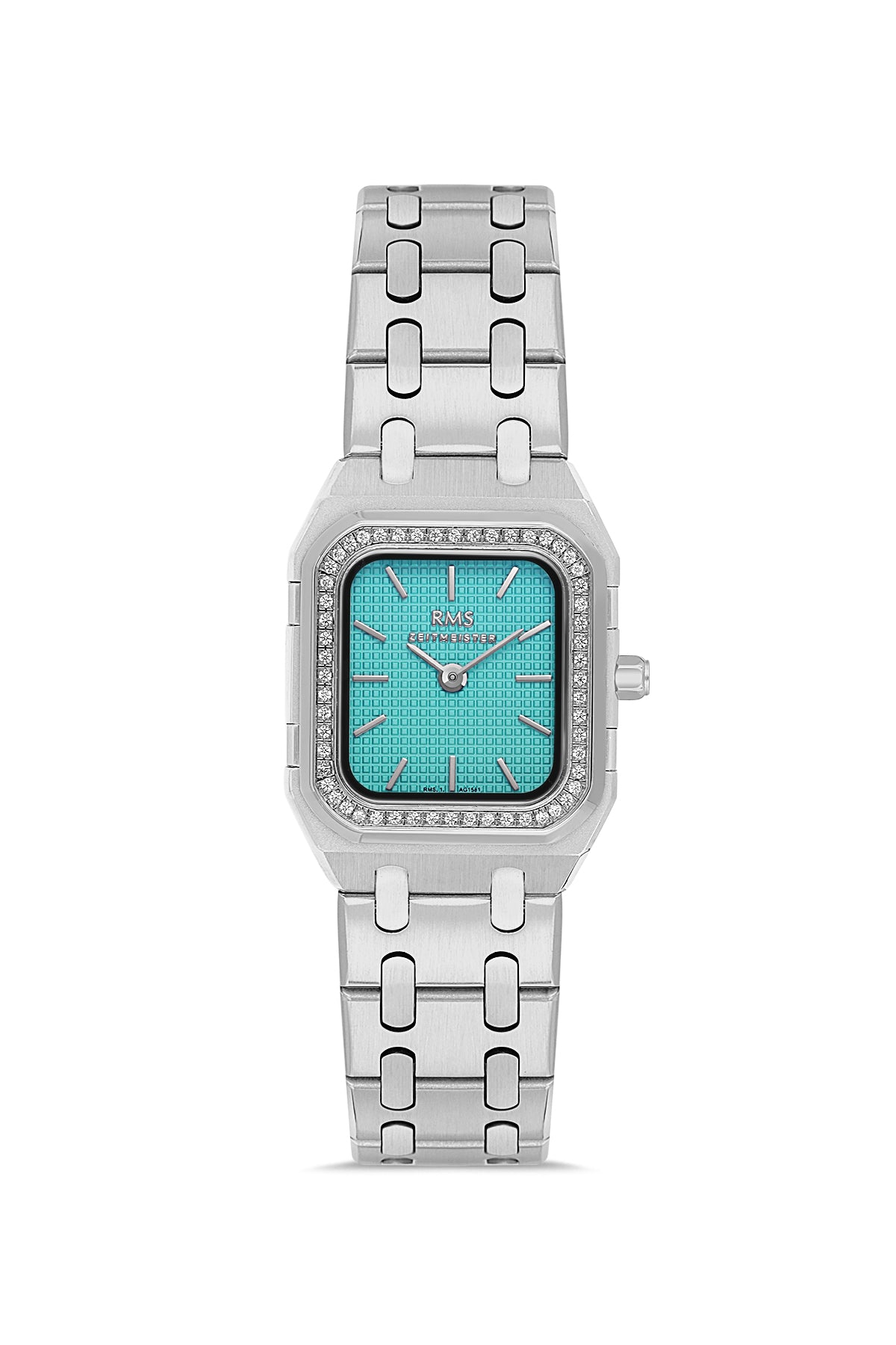 RMS Zeitmeister RMS.1.AG1581.08 women's watch with tiffany blue dial, silver case and stainless steel bracelet