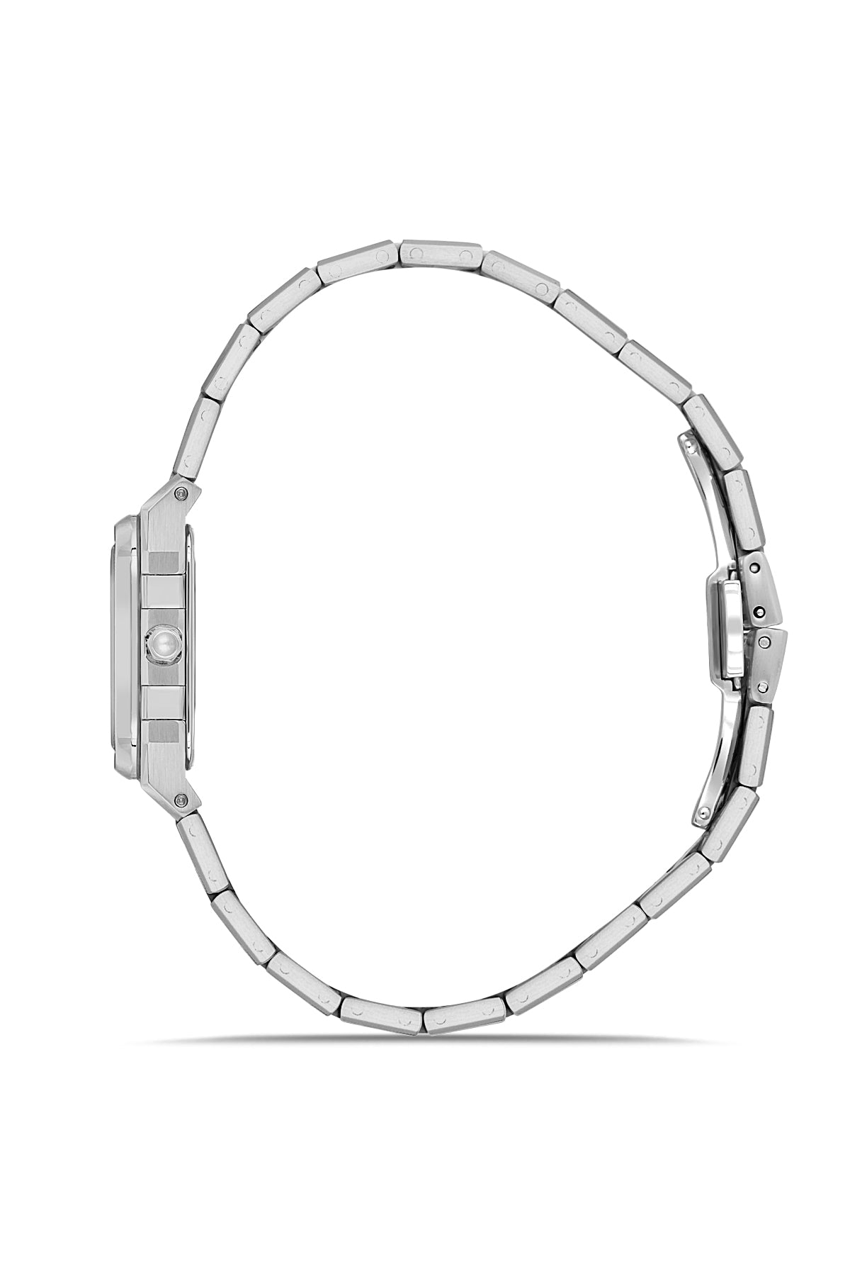 RMS Zeitmeister RMS.1.AG1581.09 women's watch with brown dial, silver case and stainless steel bracelet – side view