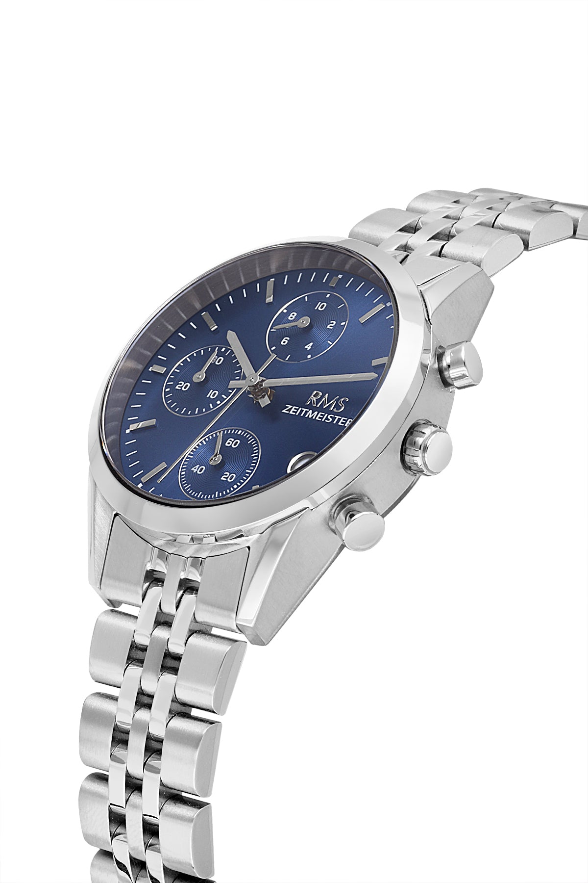 RMS Blue Dial Silver Coated Women's Watch - RMS.1.AG1594.03