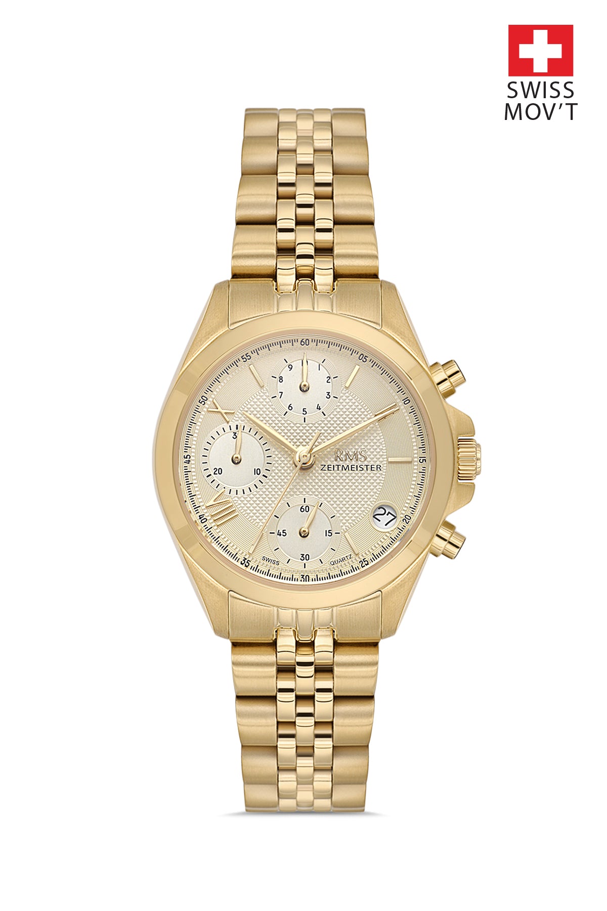 RMS Yellow Dial Yellow Coated Women's Watch - RMS.1.AG1599.07