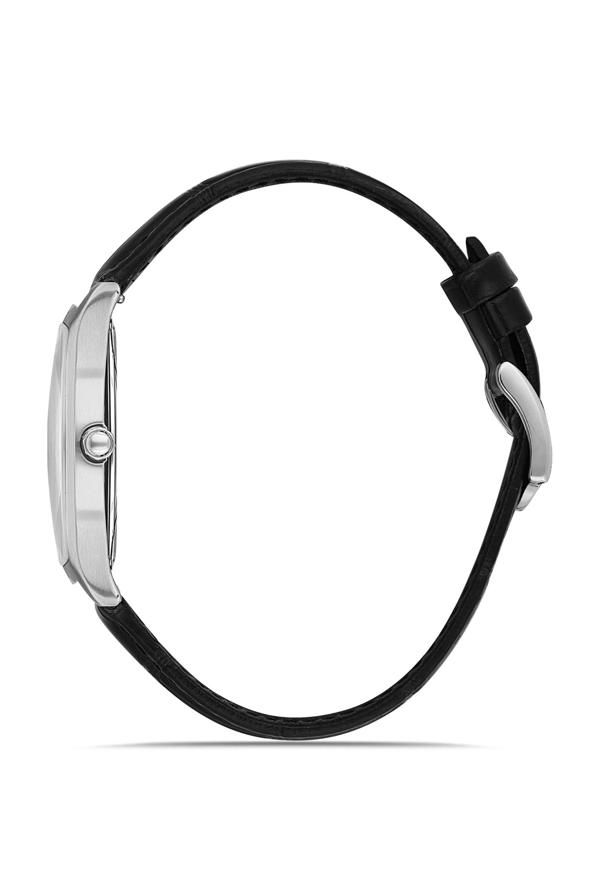 RMS Black Dial Silver Coated Men's Watch - RMS.1.AG1627.03