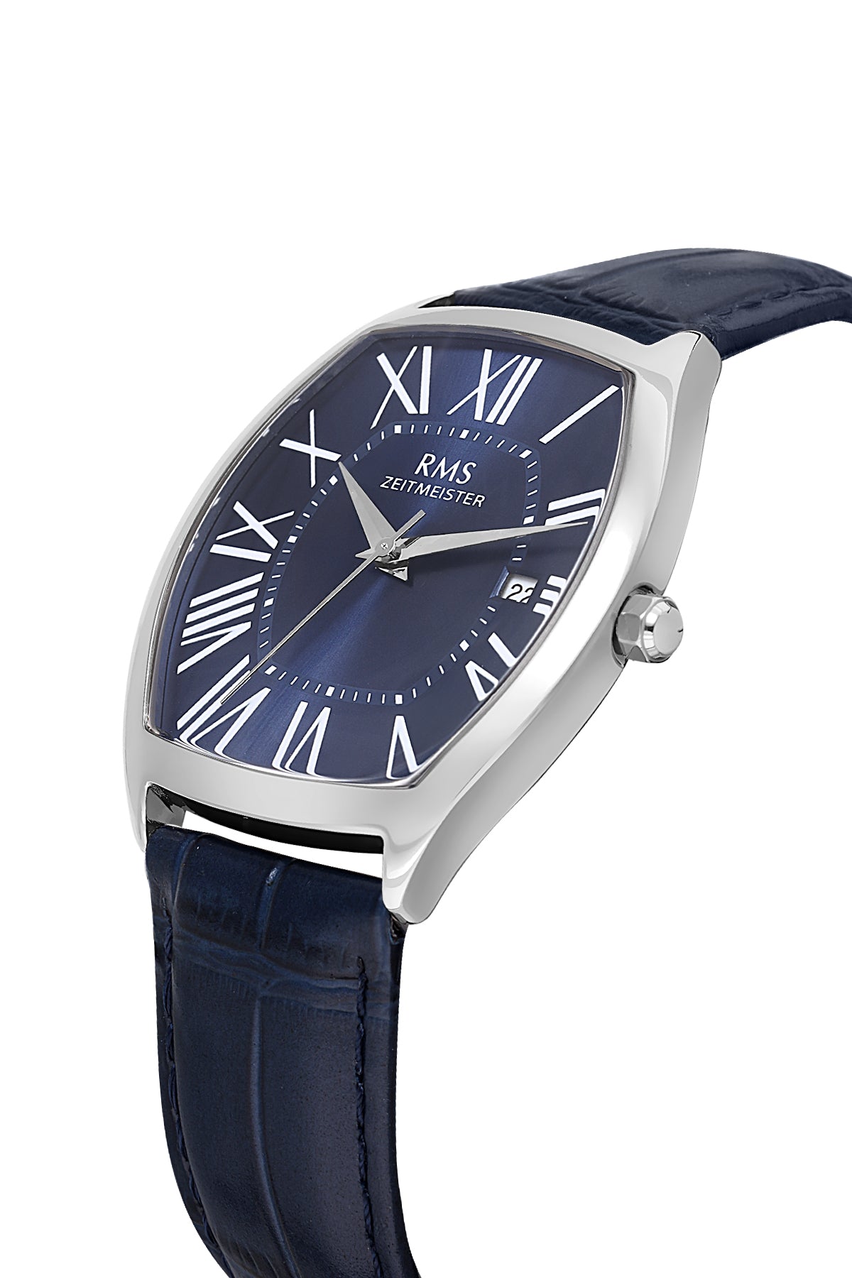 RMS Blue Dial Silver Coated Men's Watch - RMS.1.AG1627.04