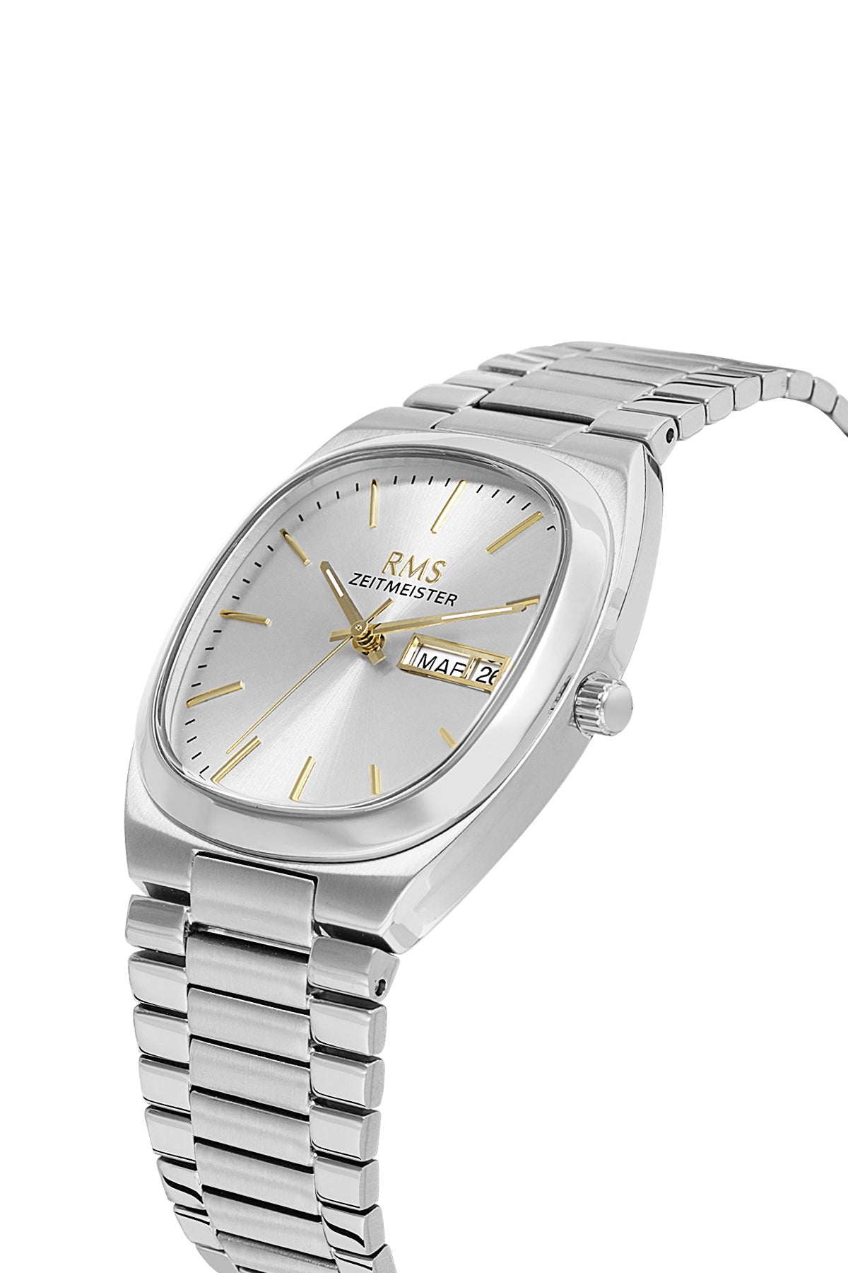 RMS Silver Dial Silver Coated Men's Watch - RMS.1.AG2049.01