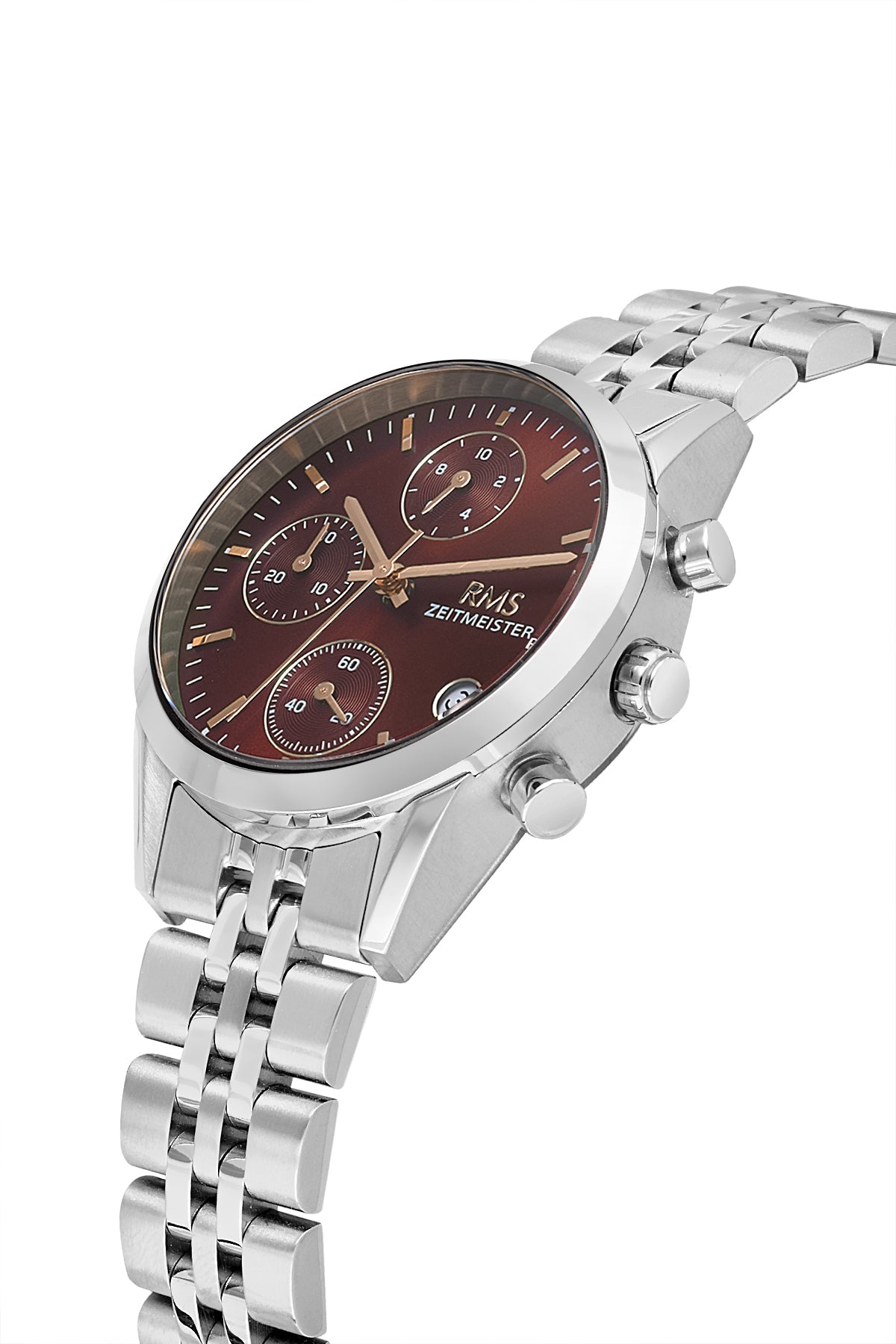 RMS Brown Dial Silver Coated Women's Watch - RMS.1.AG1594.06